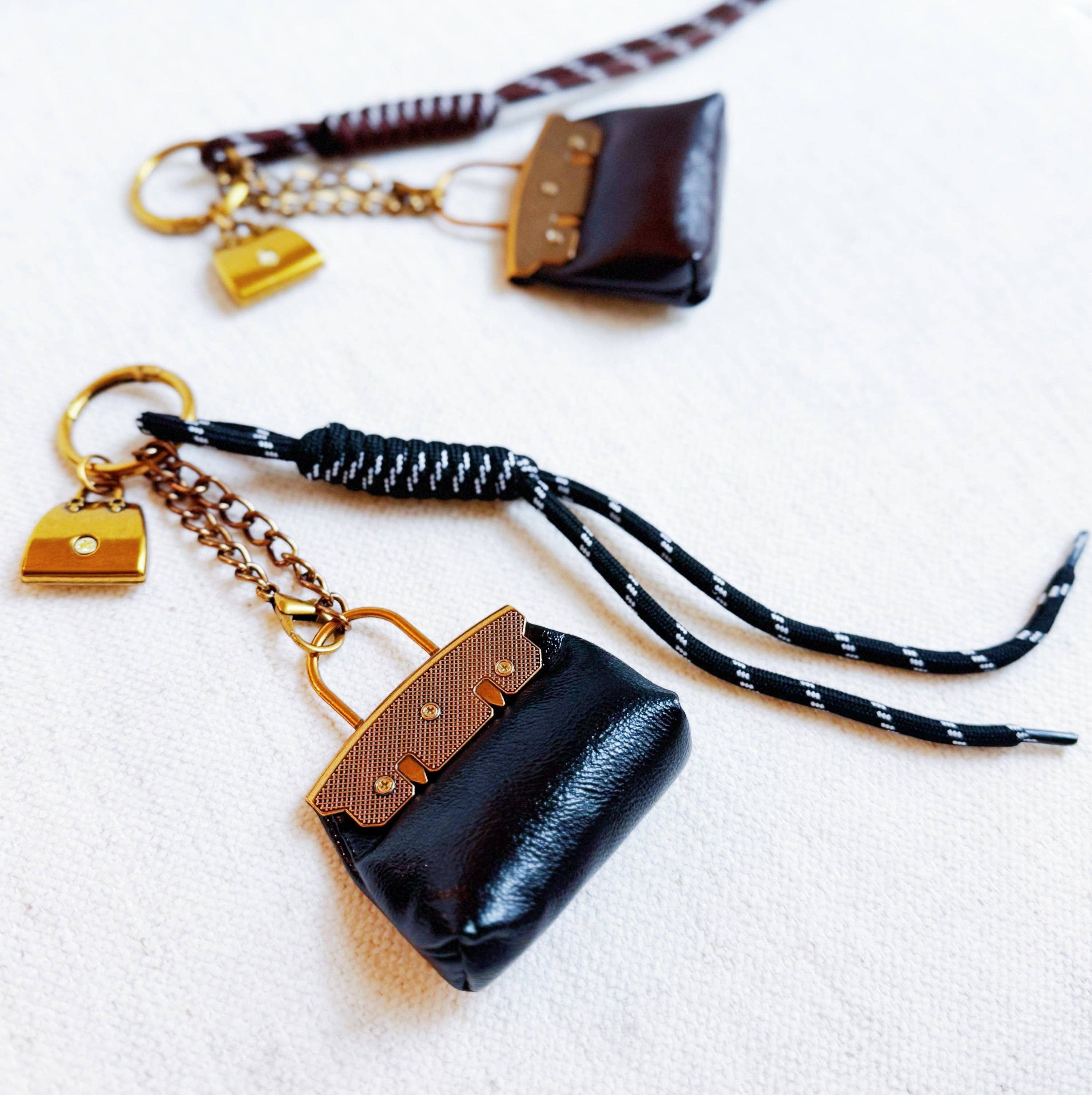 Sassy Luxe Purse Bag Charm: Brown