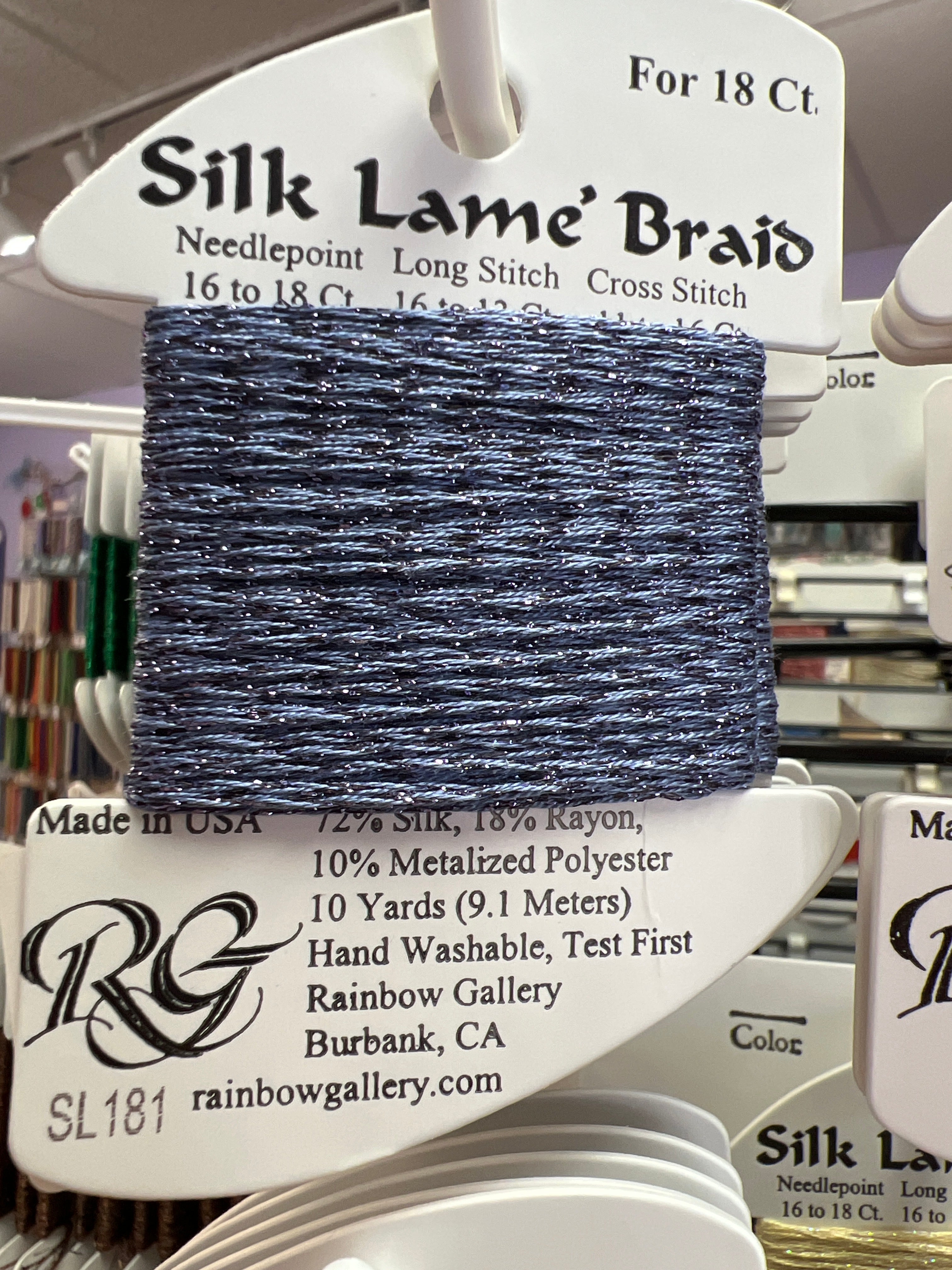 Silk Lame` Braid 18 SL100 - SL199