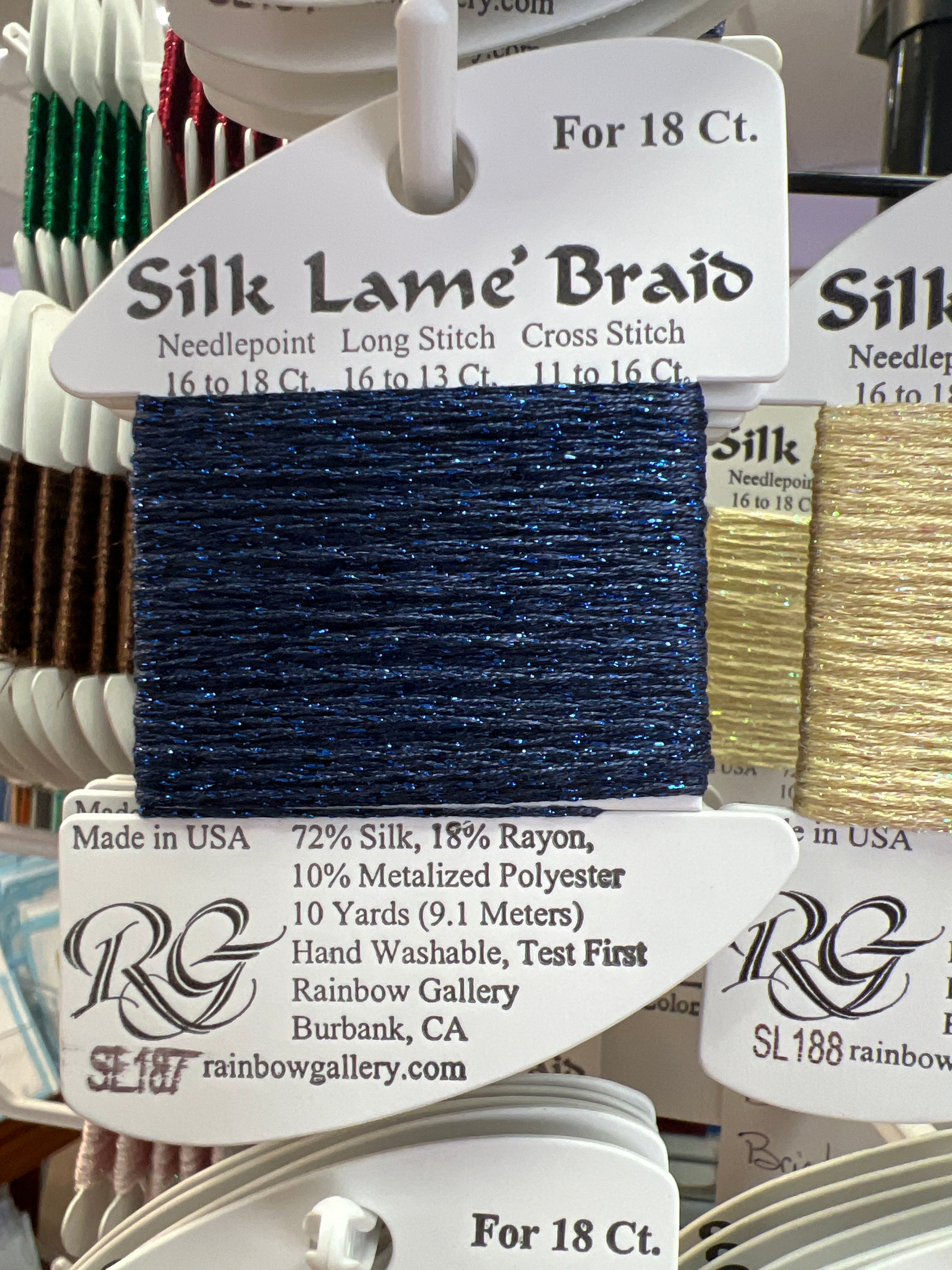 Silk Lame` Braid 18 SL100 - SL199