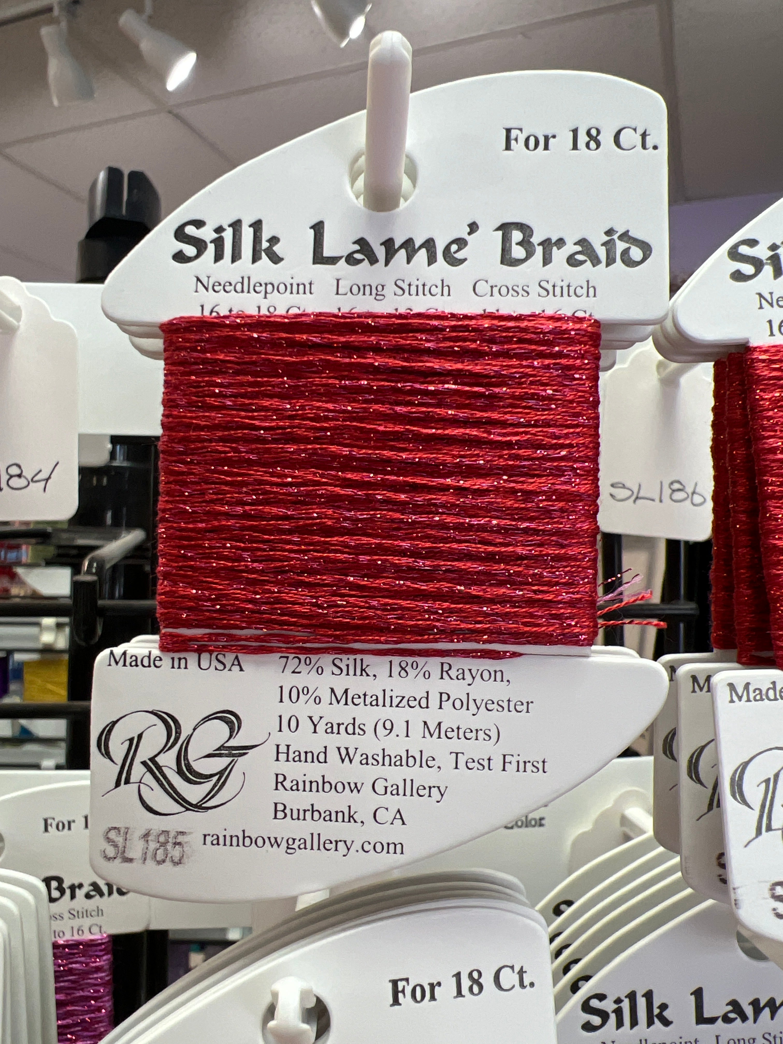 Silk Lame` Braid 18 SL100 - SL199