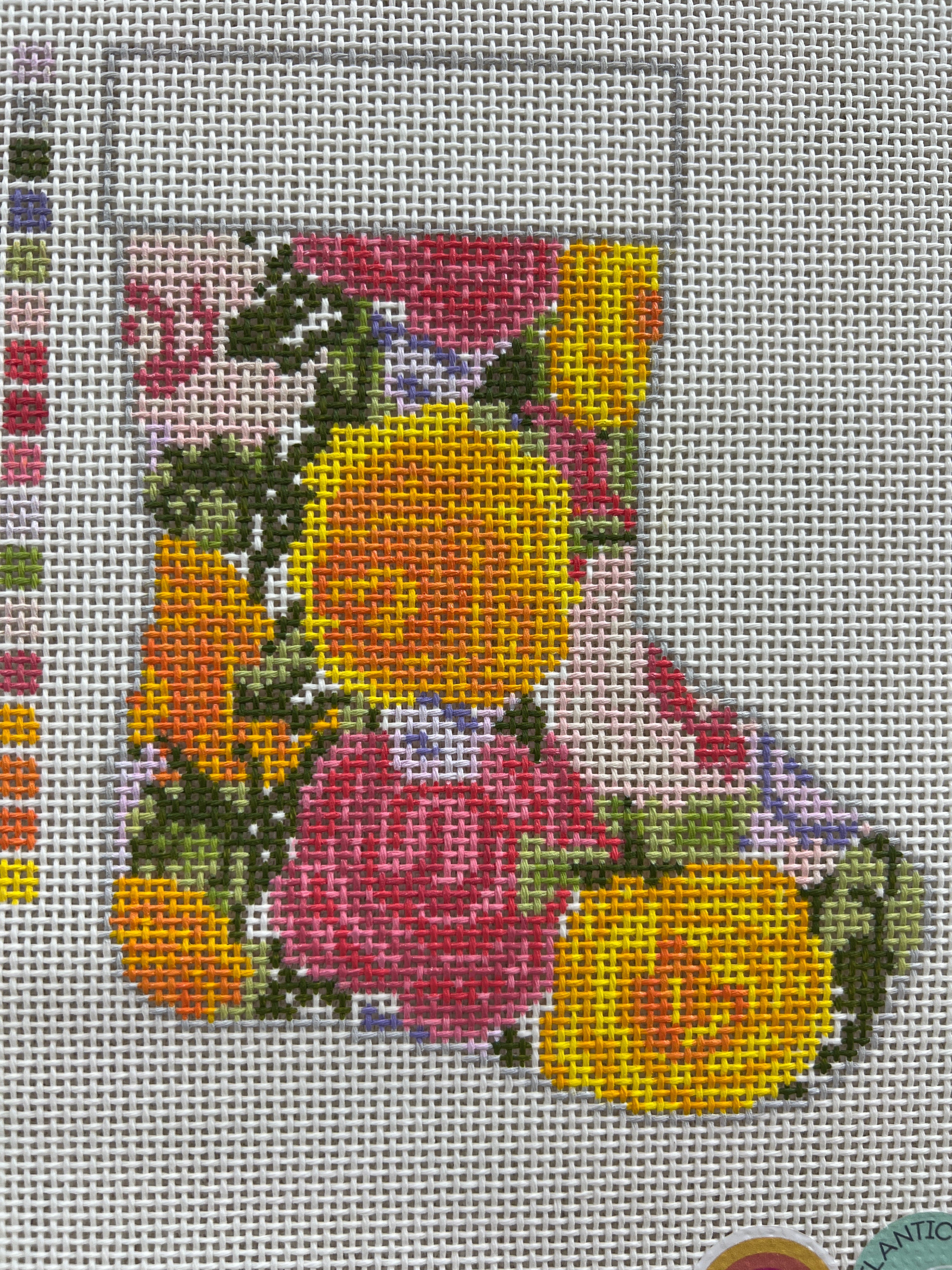 Grandma’s Roses mini stocking