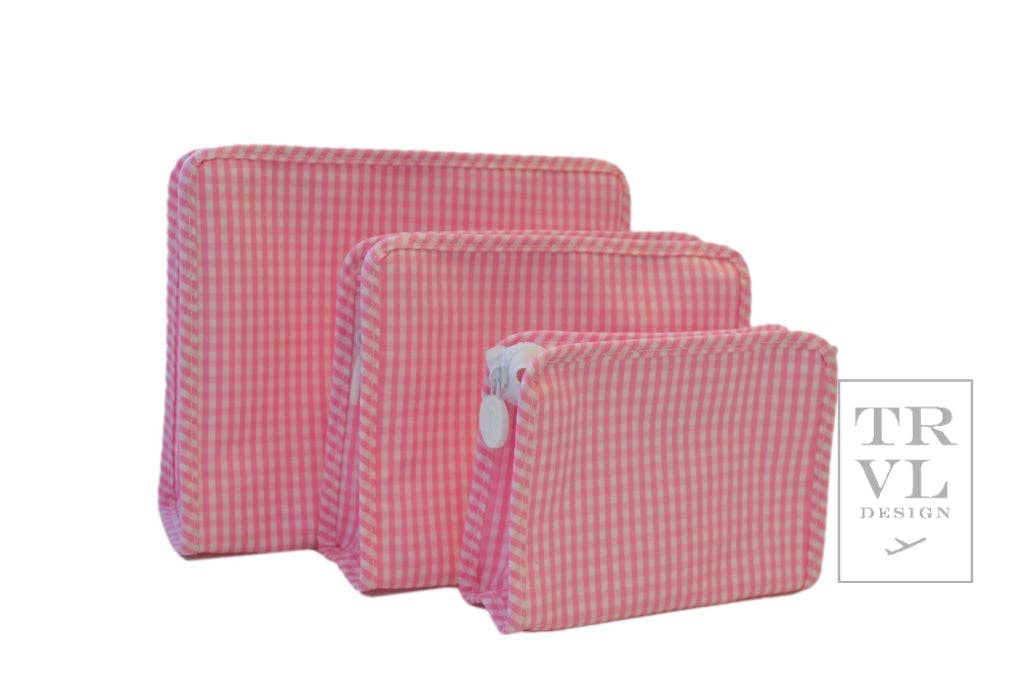 Roadie Medium - Gingham Pink