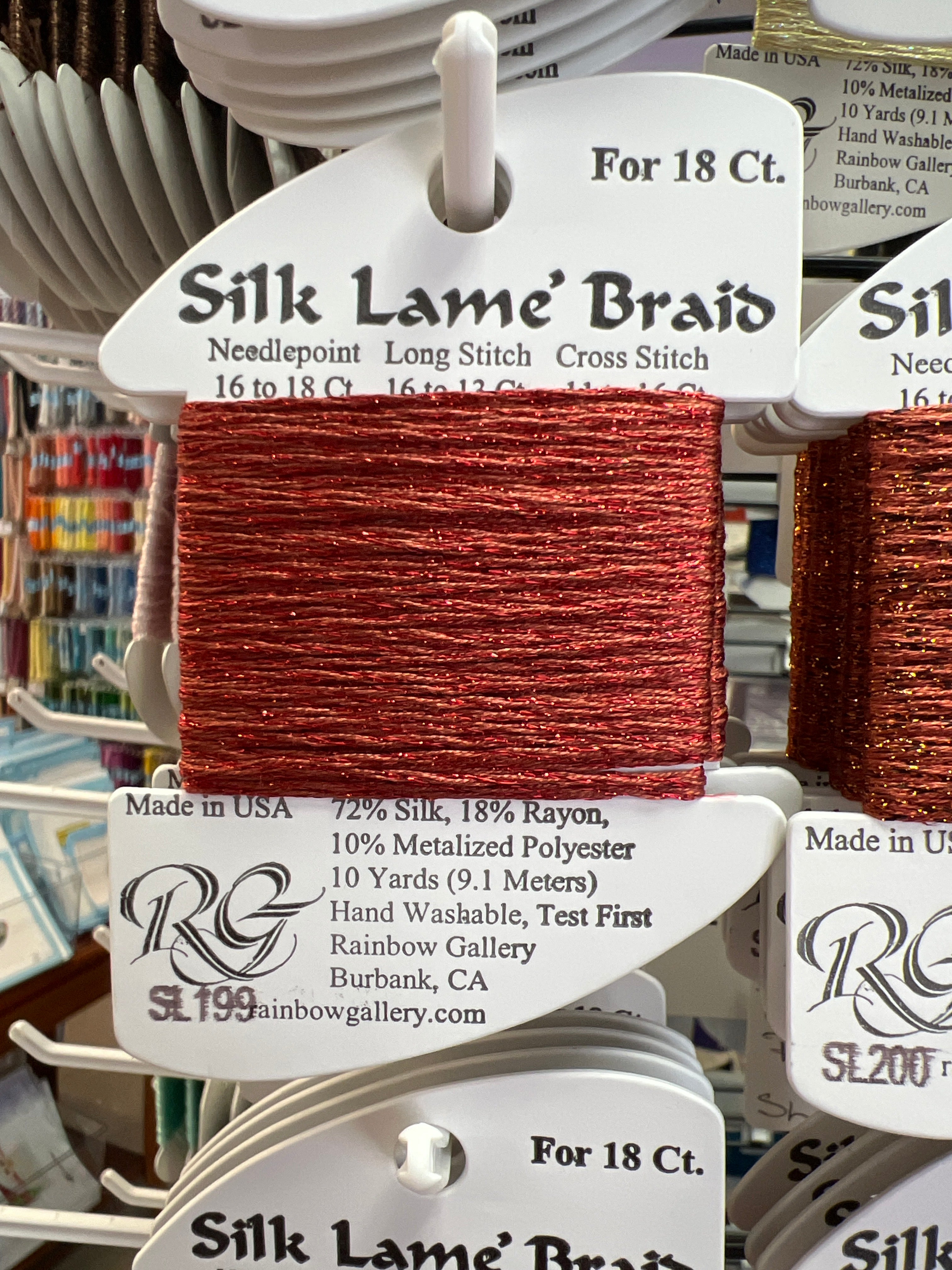 Silk Lame` Braid 18 SL100 - SL199