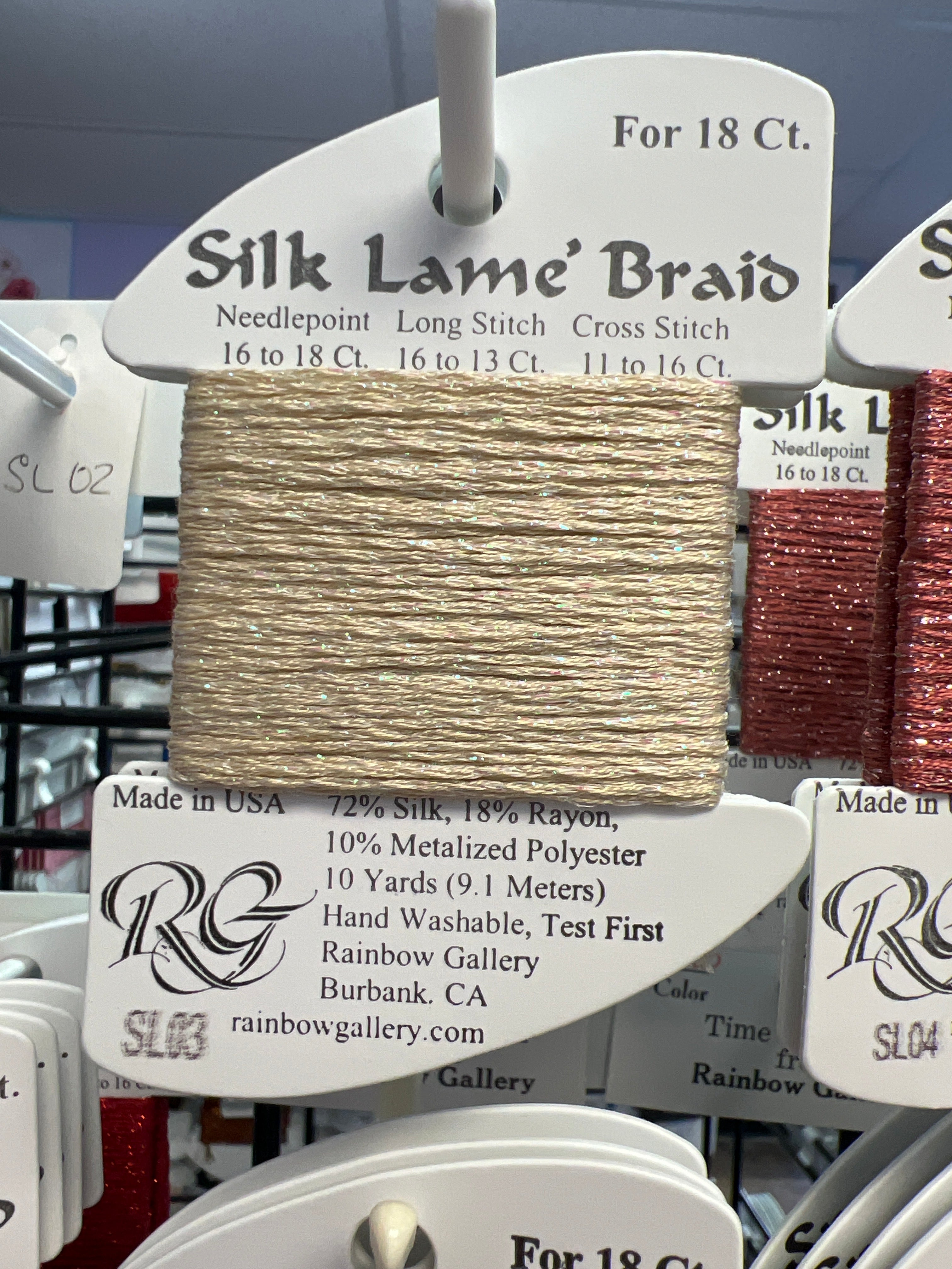 Silk Lame' Braid 18 SL001 - SL99