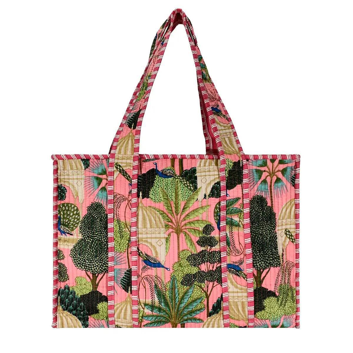 Cotton Block Print Tote Bags
