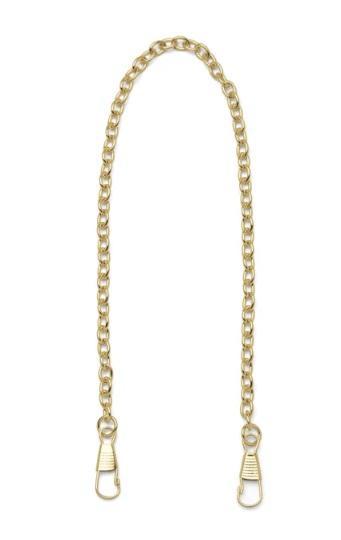 Yellow gold 15-inch chain with spring-ring clasps at both ends