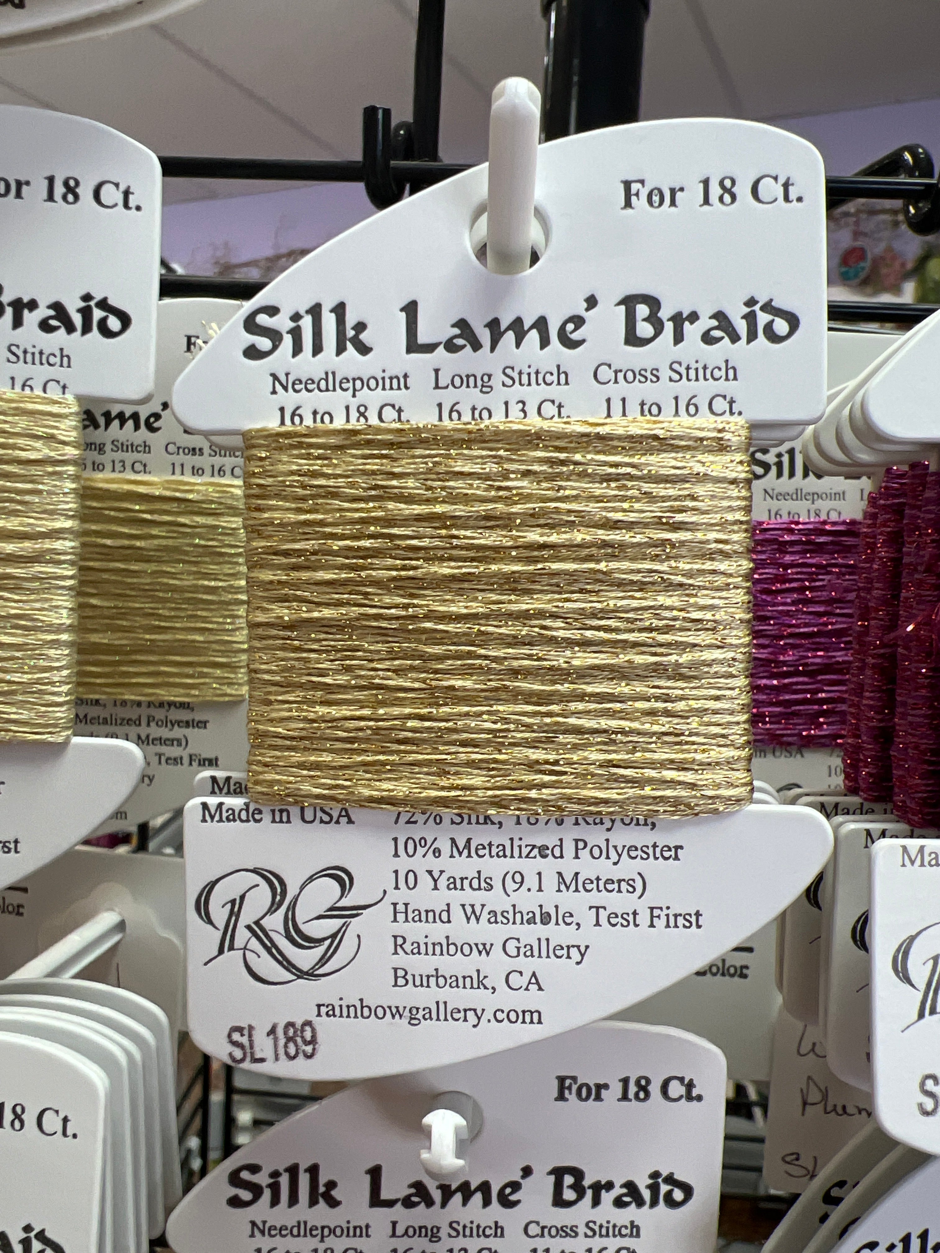 Silk Lame` Braid 18 SL100 - SL199