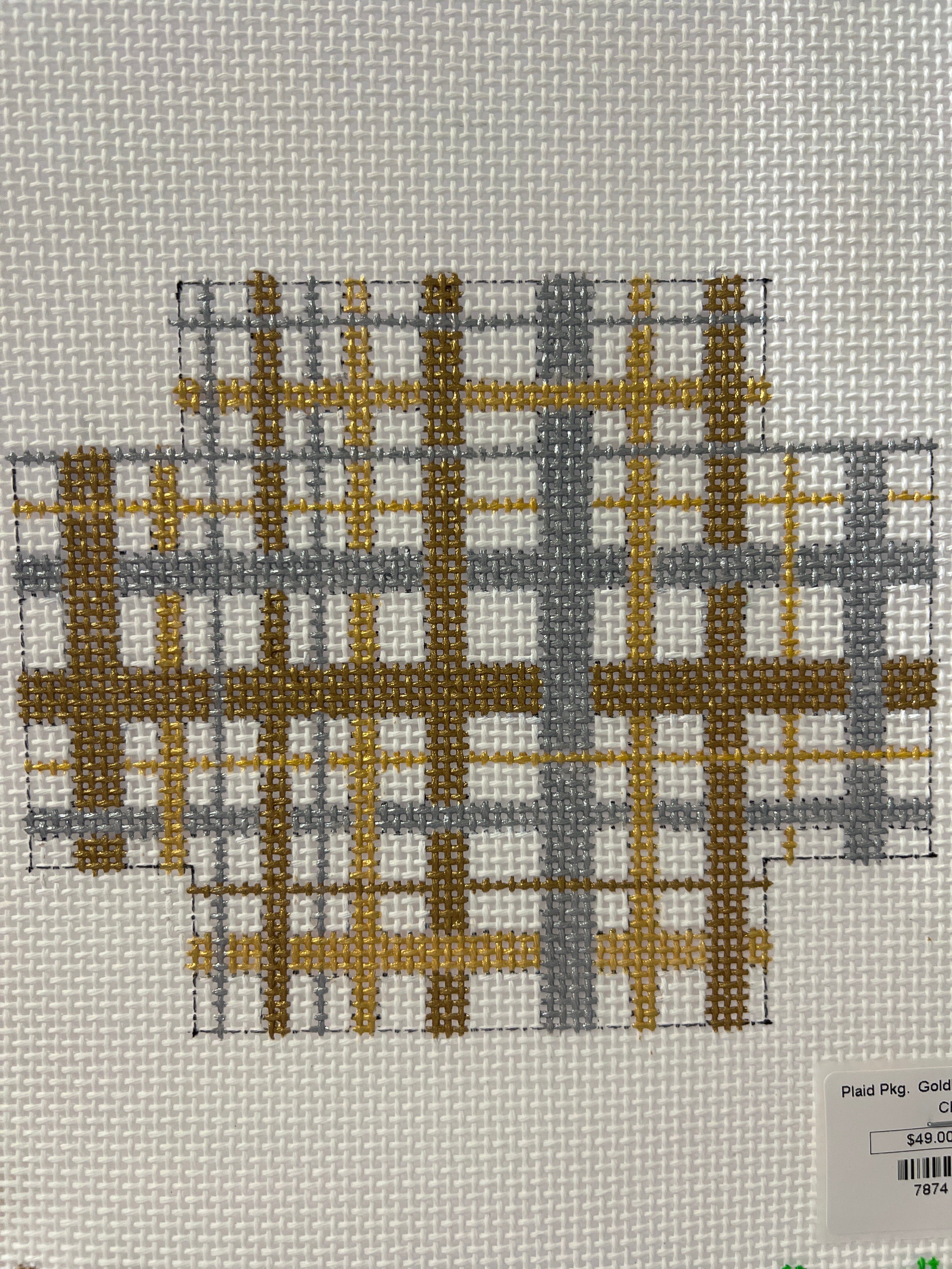 Plaid Pkg. Gold & Silver