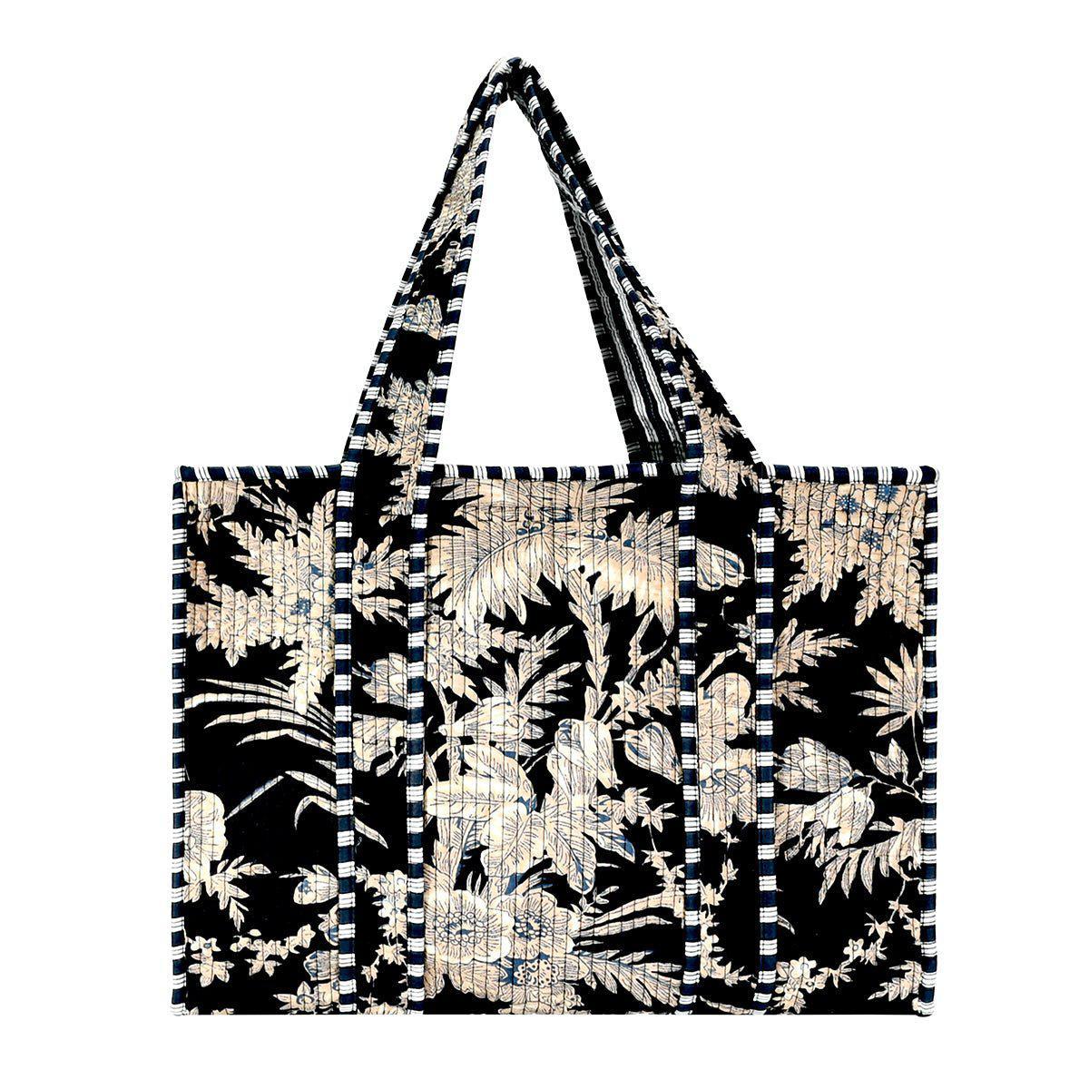 Cotton Block Print Tote Bags
