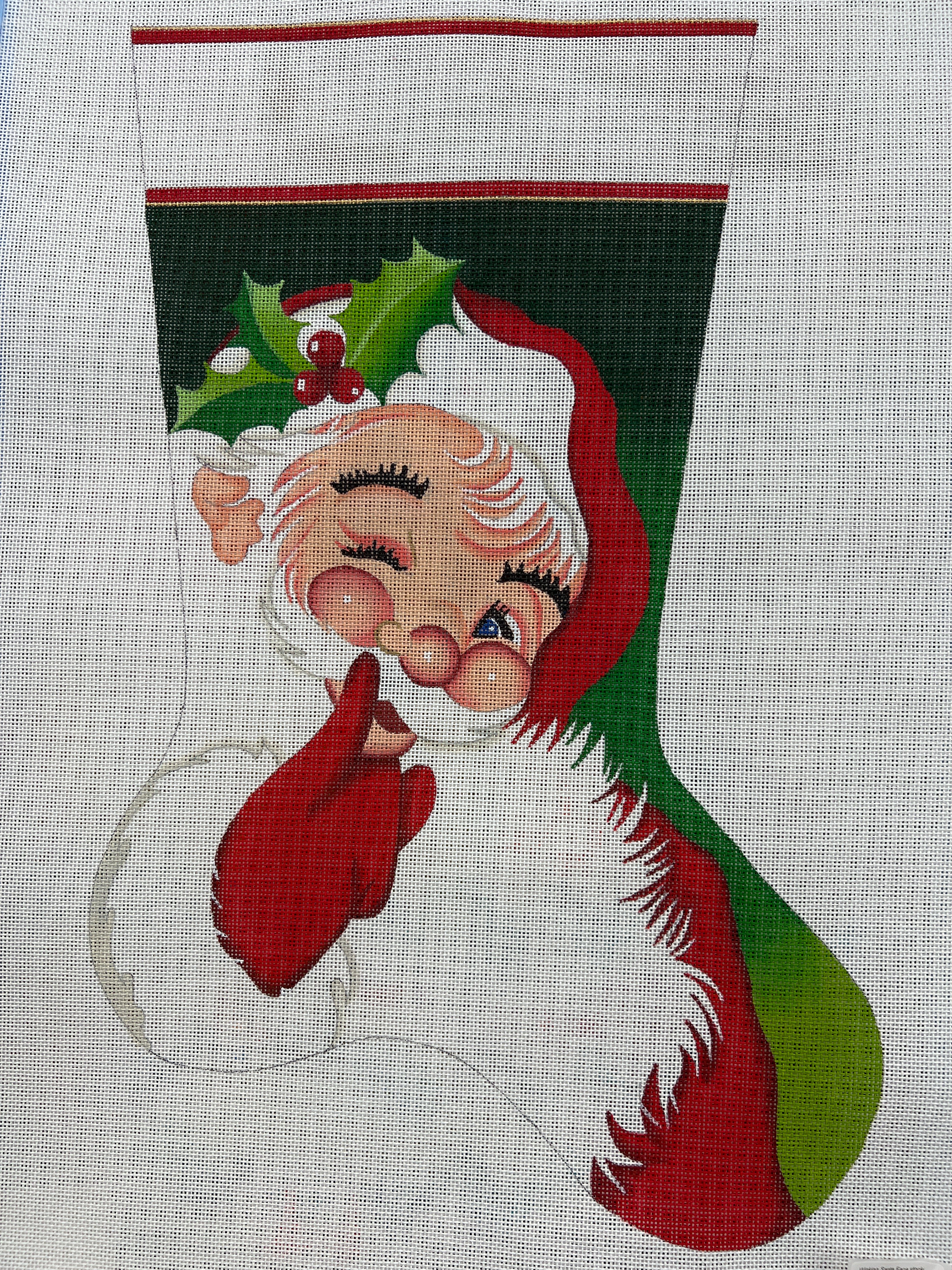 Winking Santa Stocking
