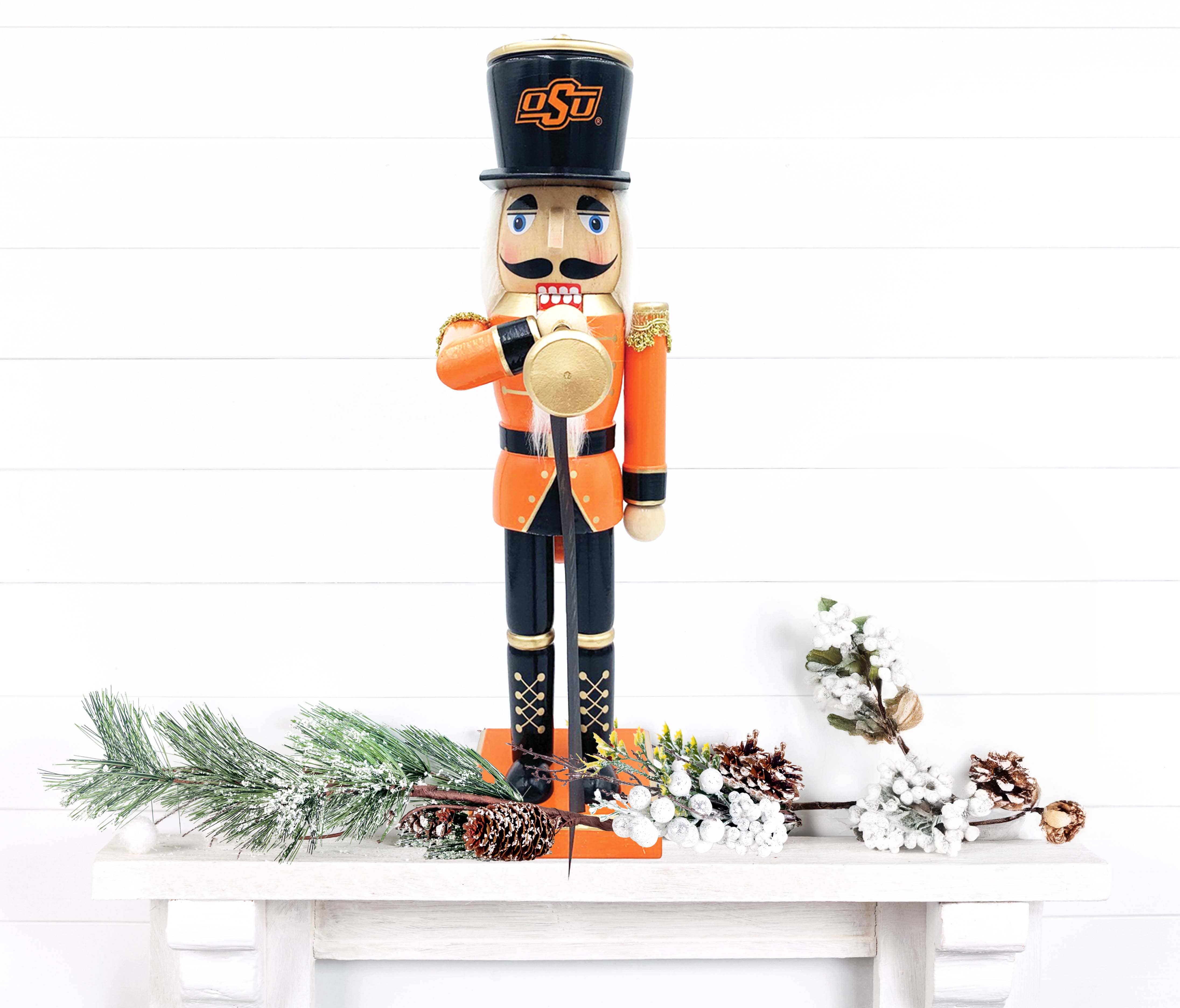 Oklahoma State Bugler Nutcracker, 14 inch