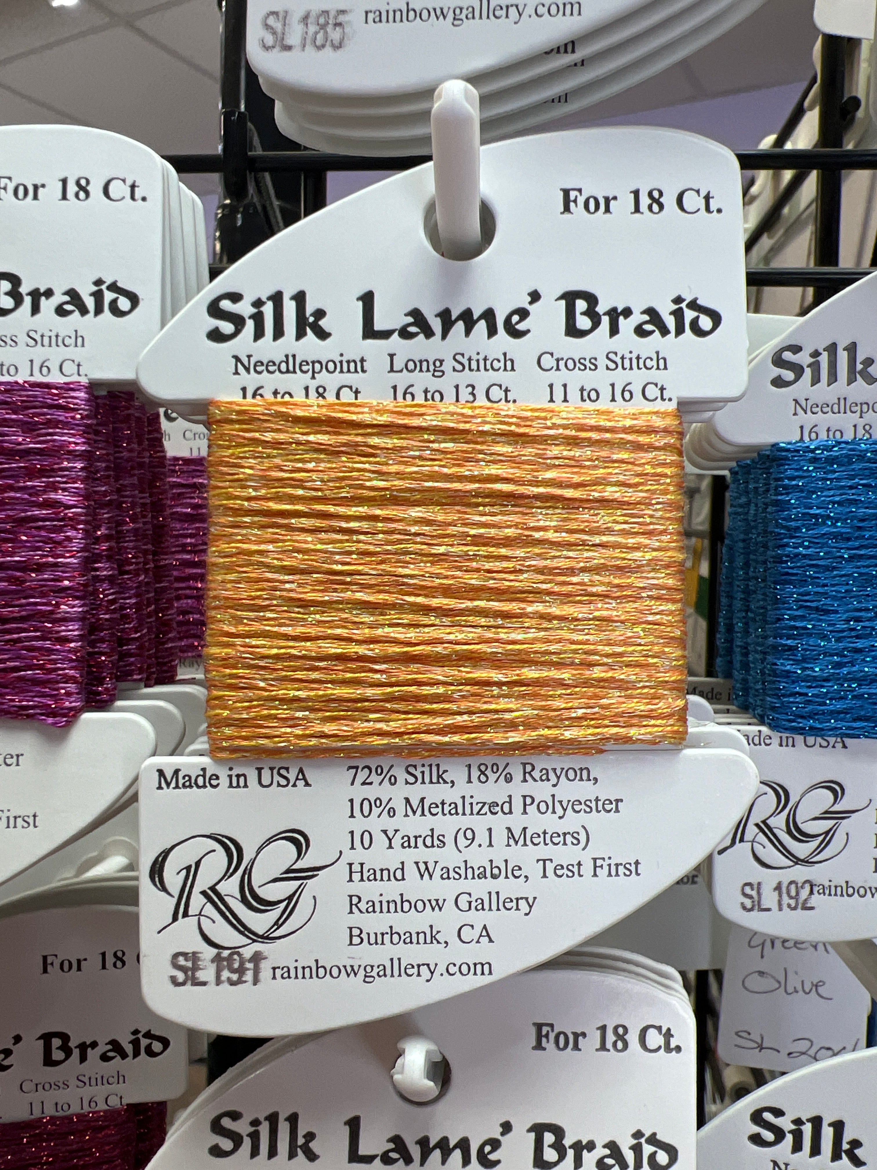 Silk Lame` Braid 18 SL100 - SL199