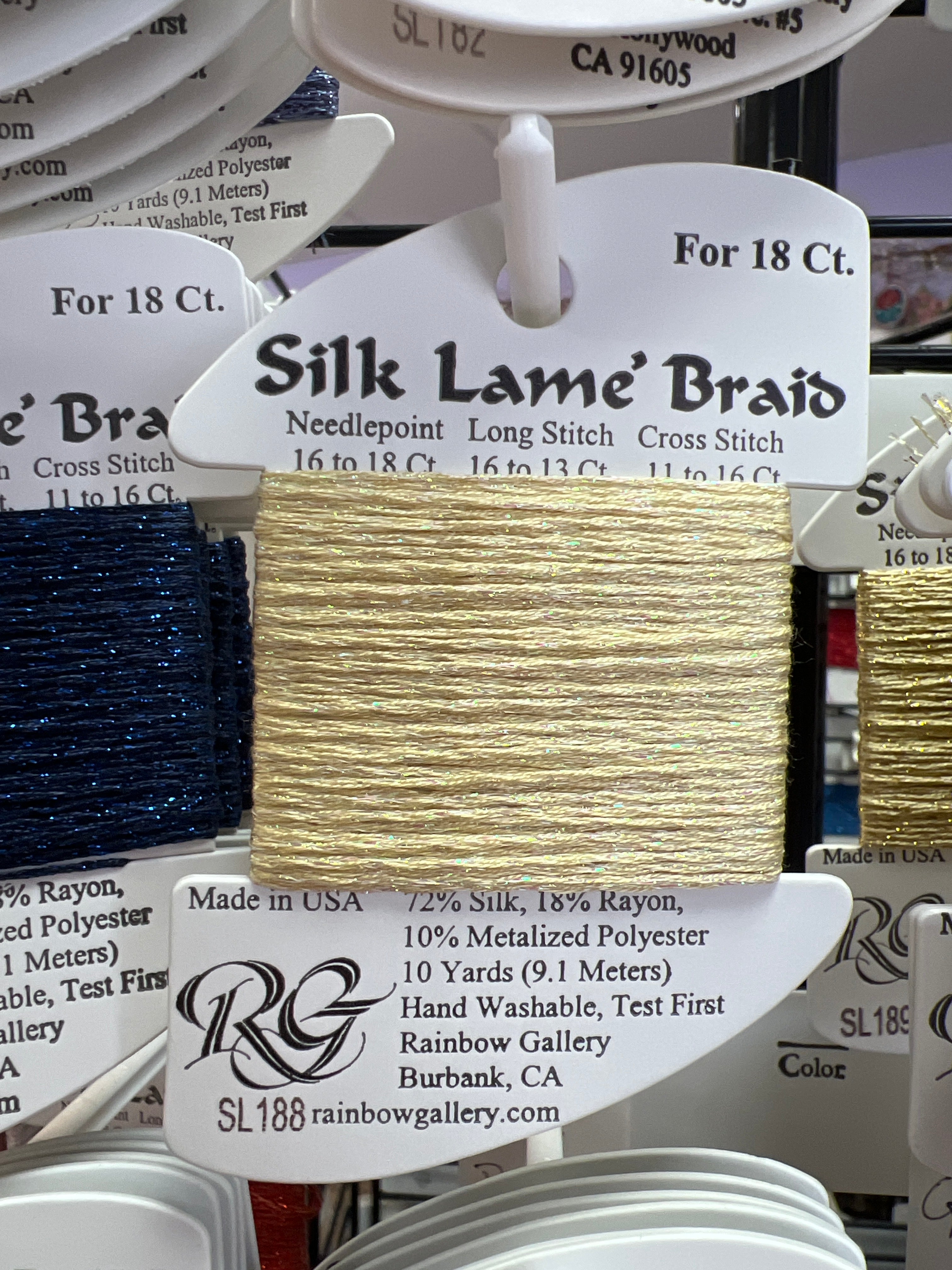 Silk Lame` Braid 18 SL100 - SL199