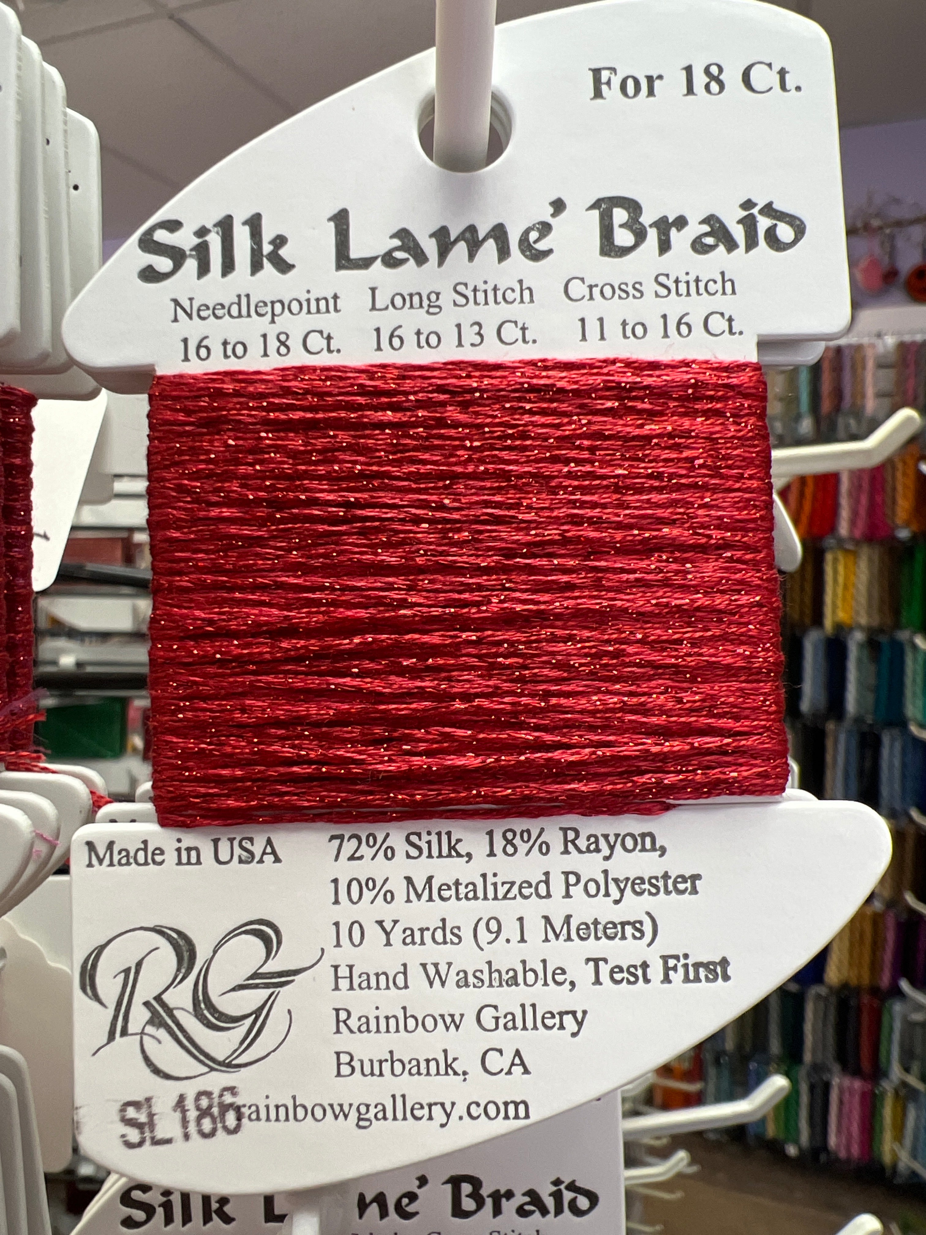 Silk Lame` Braid 18 SL100 - SL199