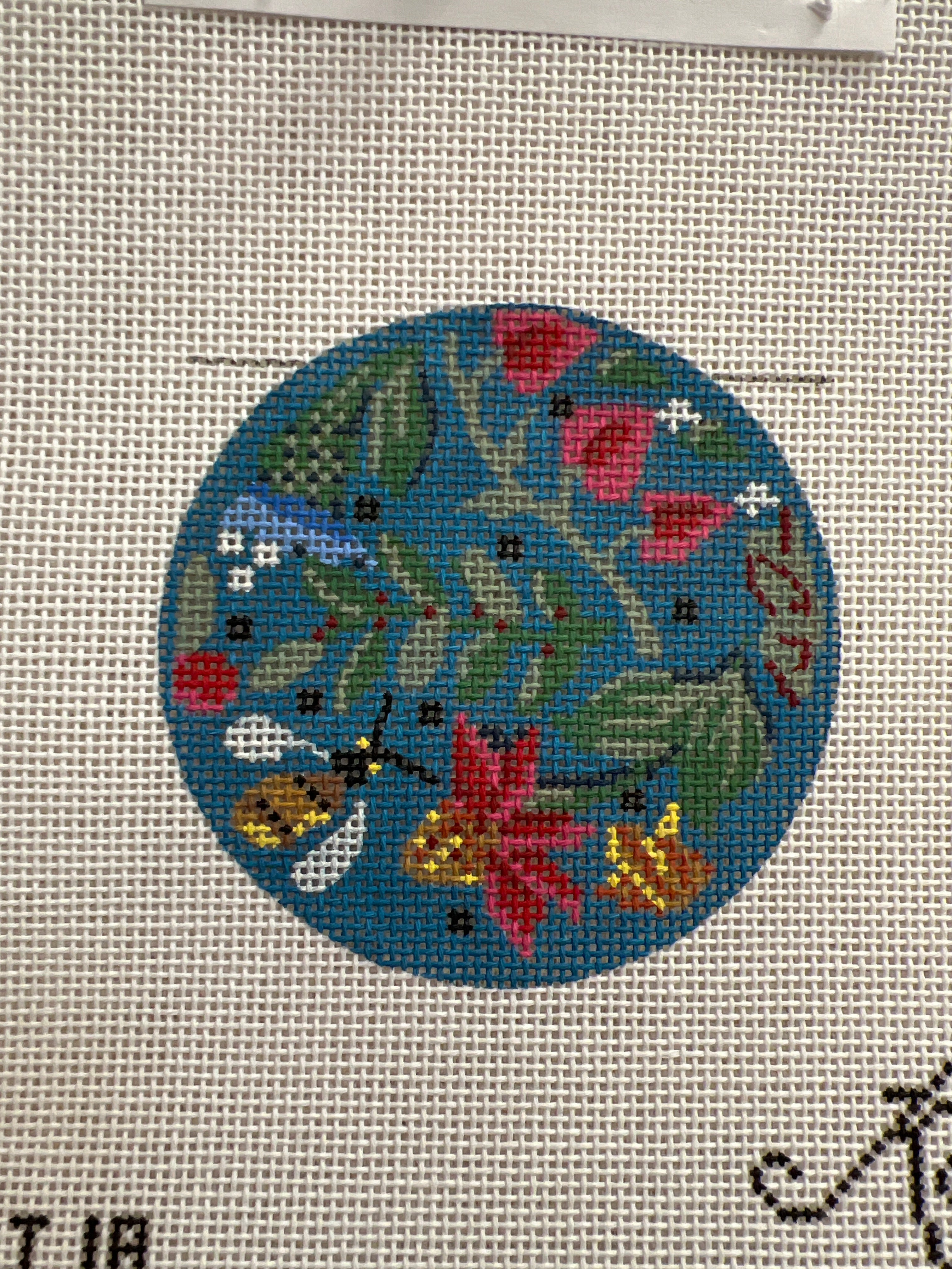 Folk Art Flowers Round