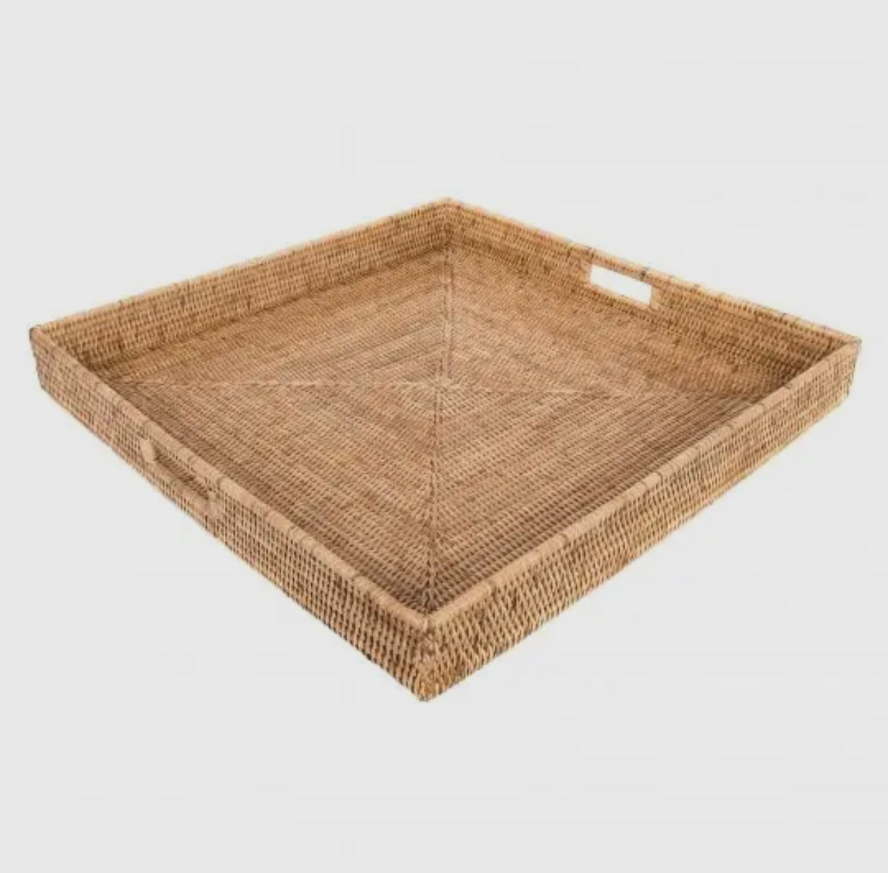 Rattan Square Serving / Ottoman Tray