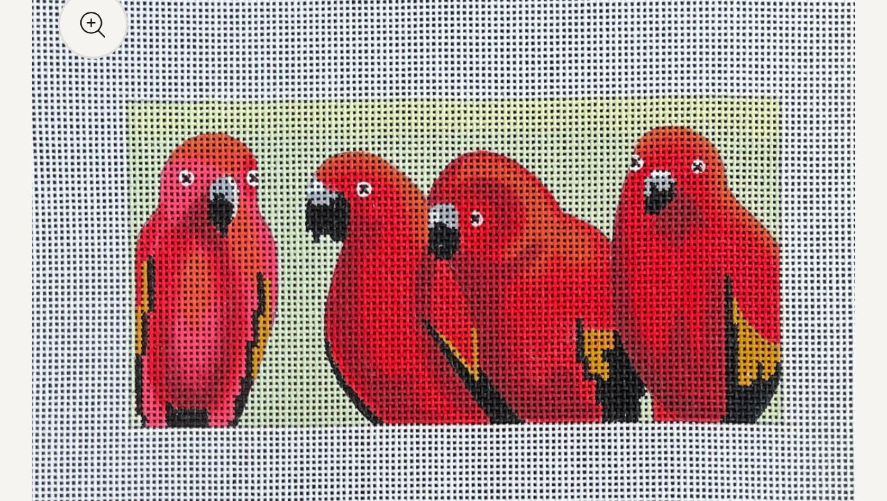 4 Red Parrots