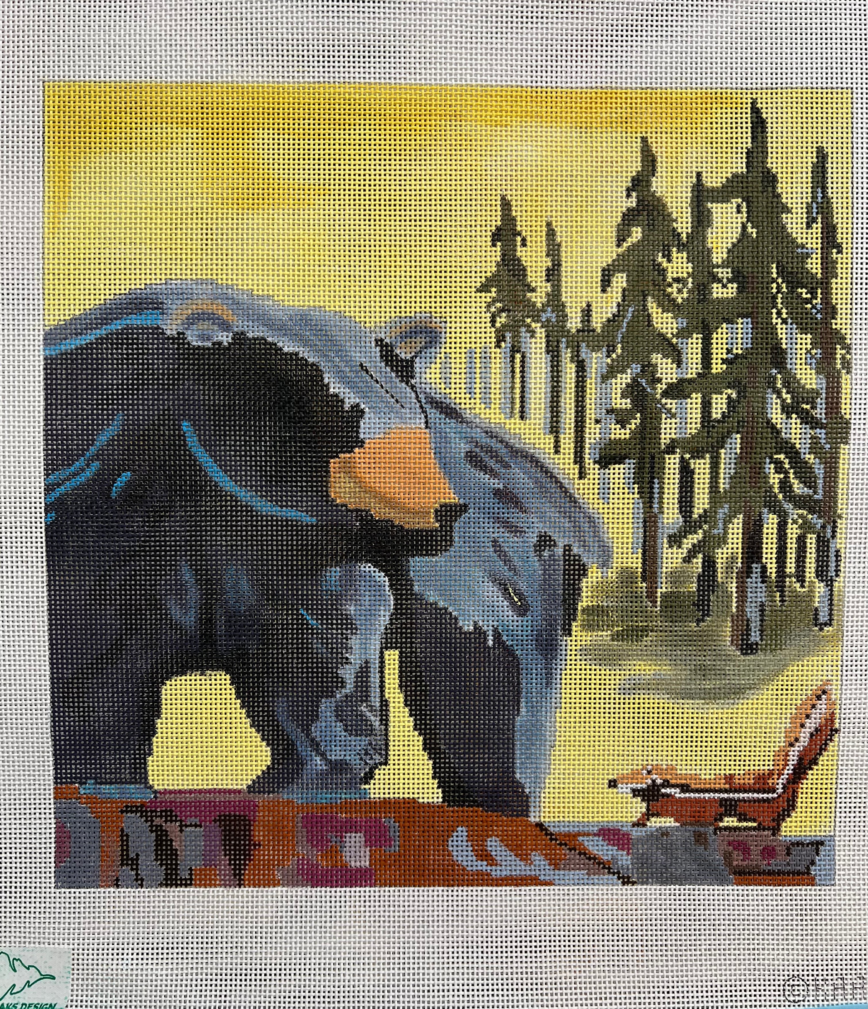Black Bear & Chipmunk