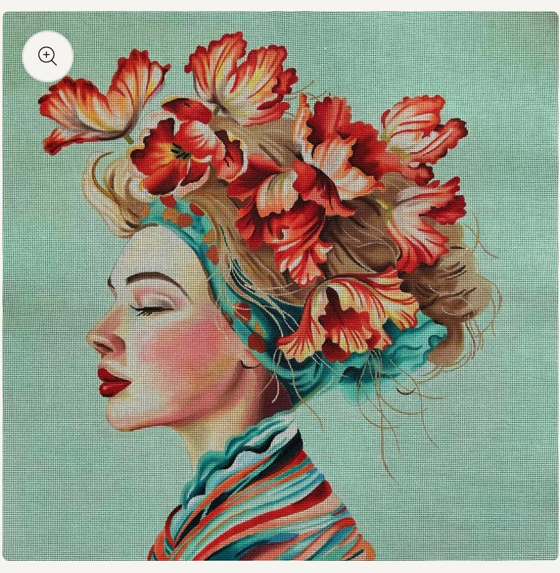 Lady with Parrot Tulips