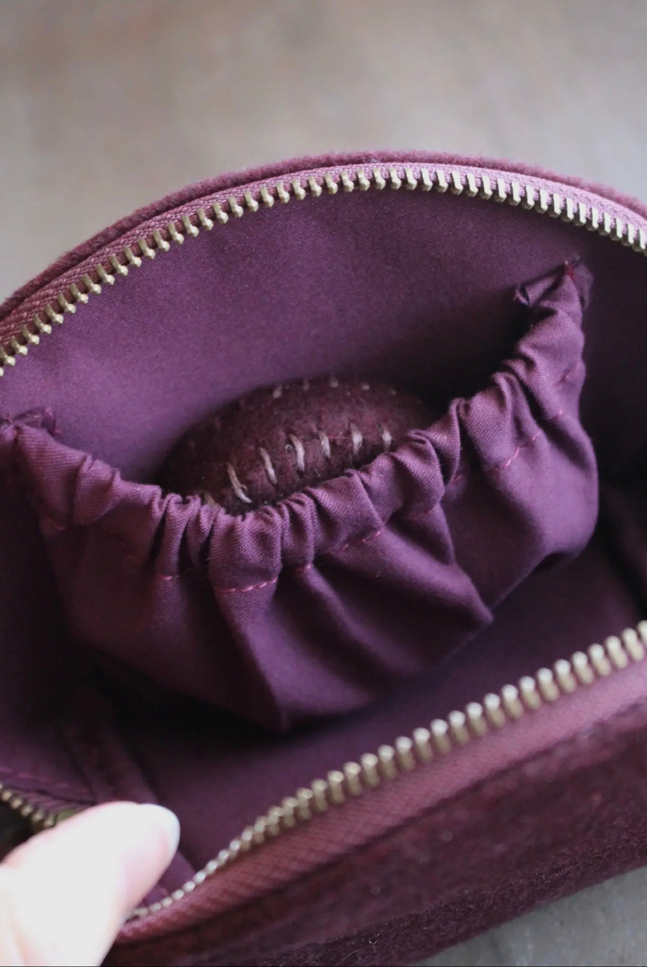 Woolen Zippered Pouch