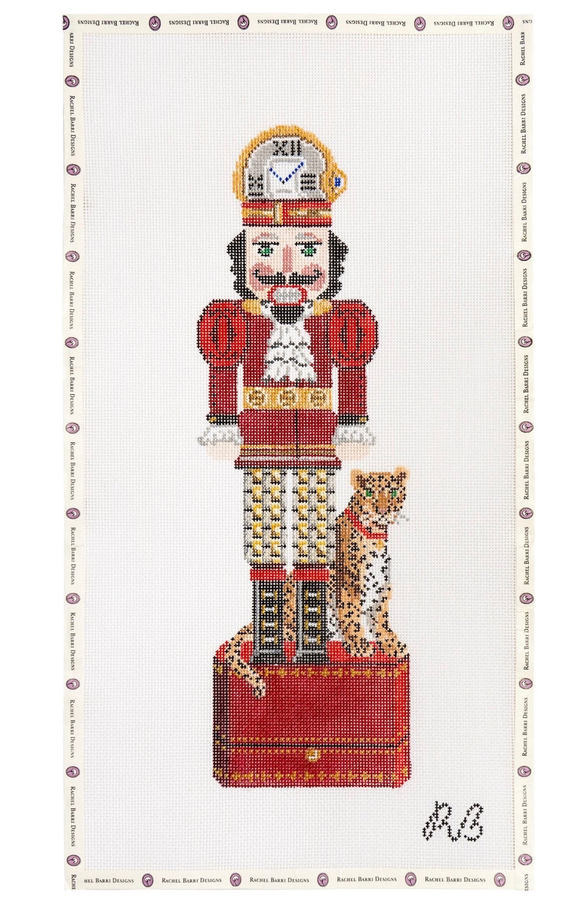 Decorative nutcracker Christmas cracker with clock face and red coat