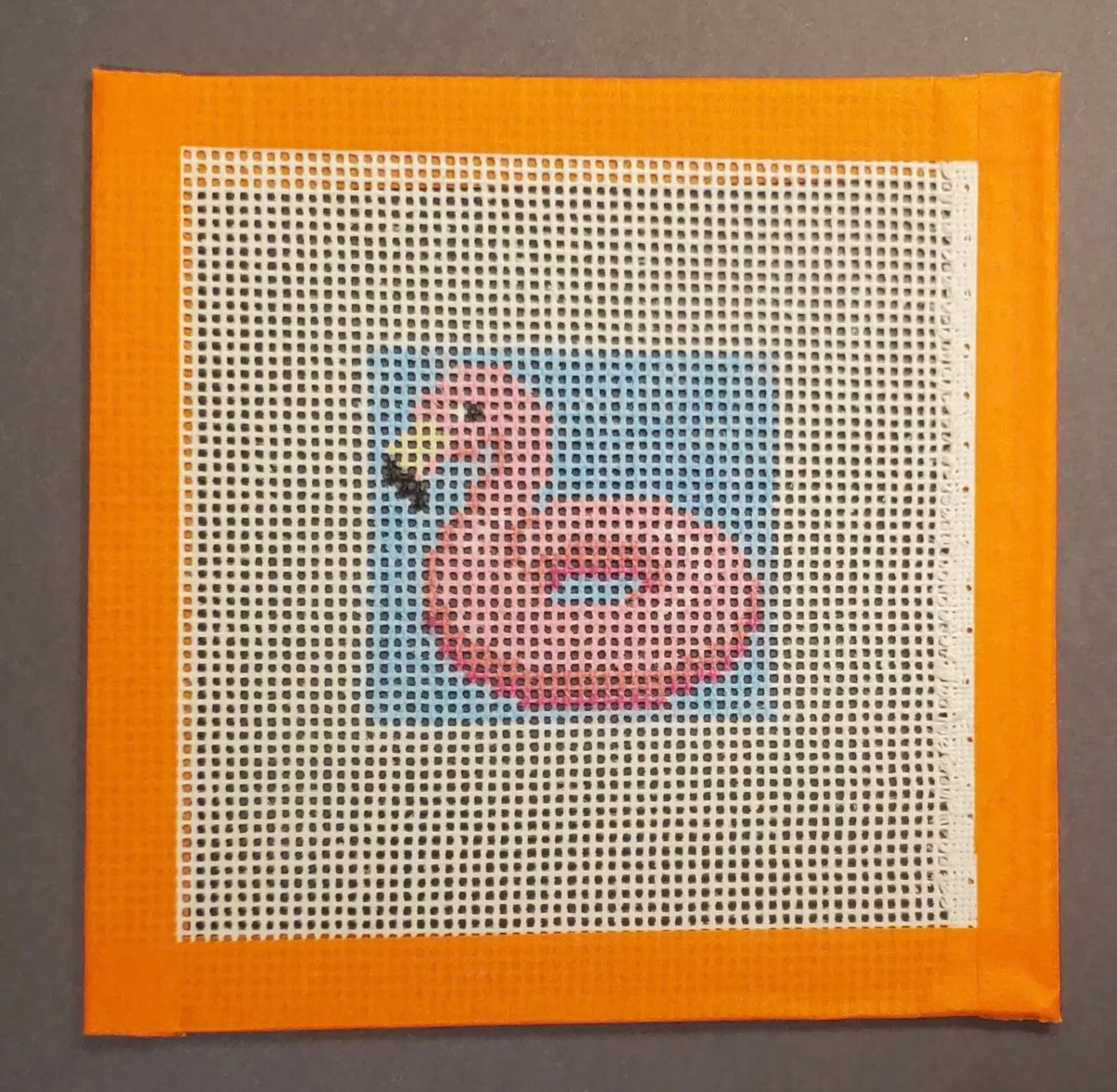 Flamingo floatie mesh patch with flamingo graphic