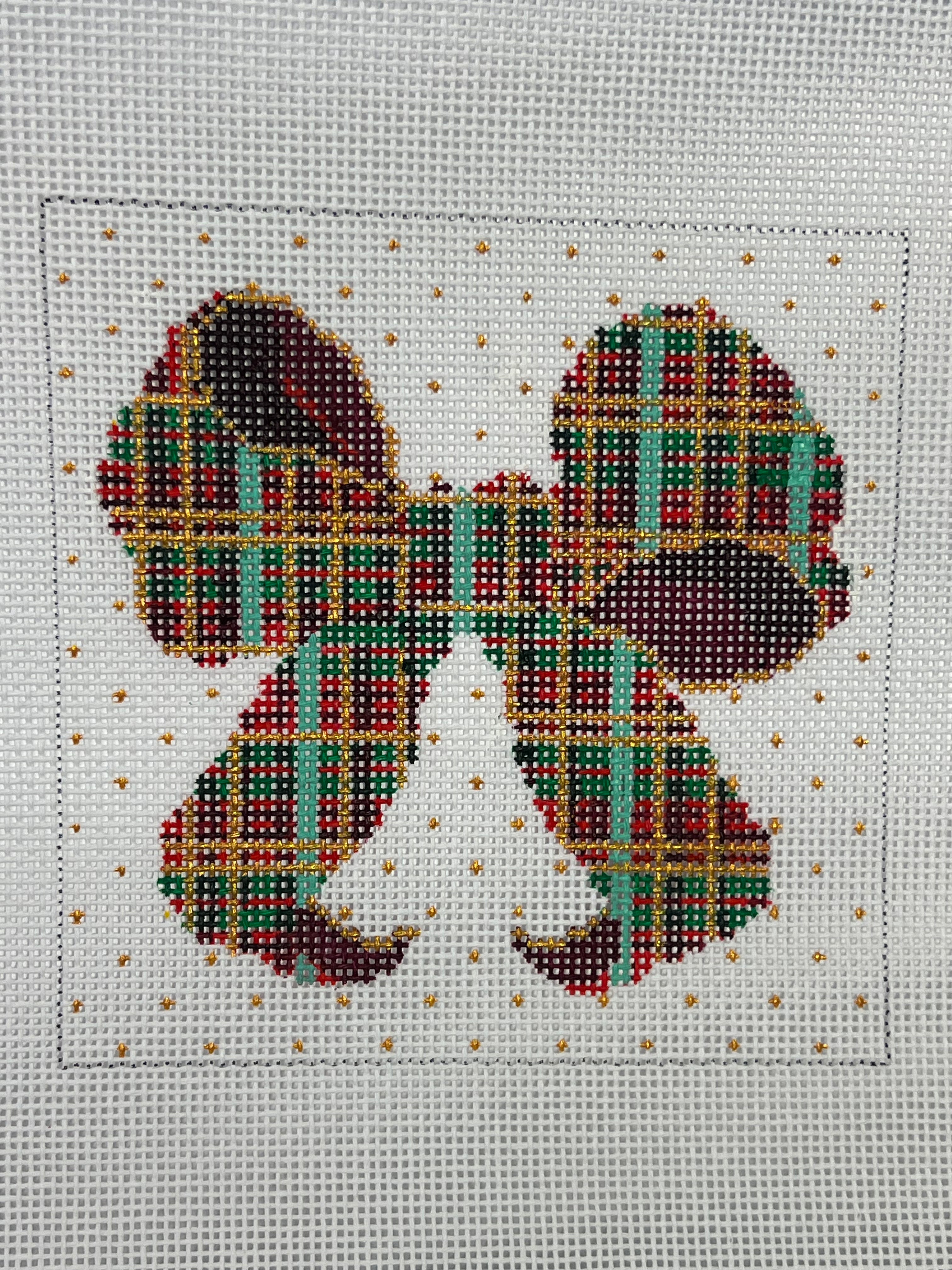 Plaid Bow  Ornament