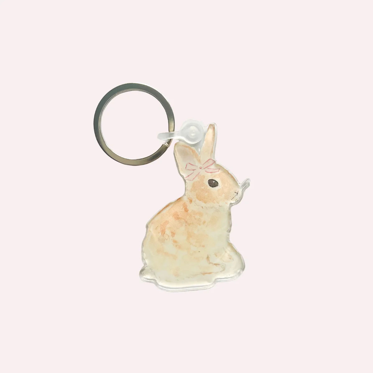 Bunny with bow keychain/ threader combo