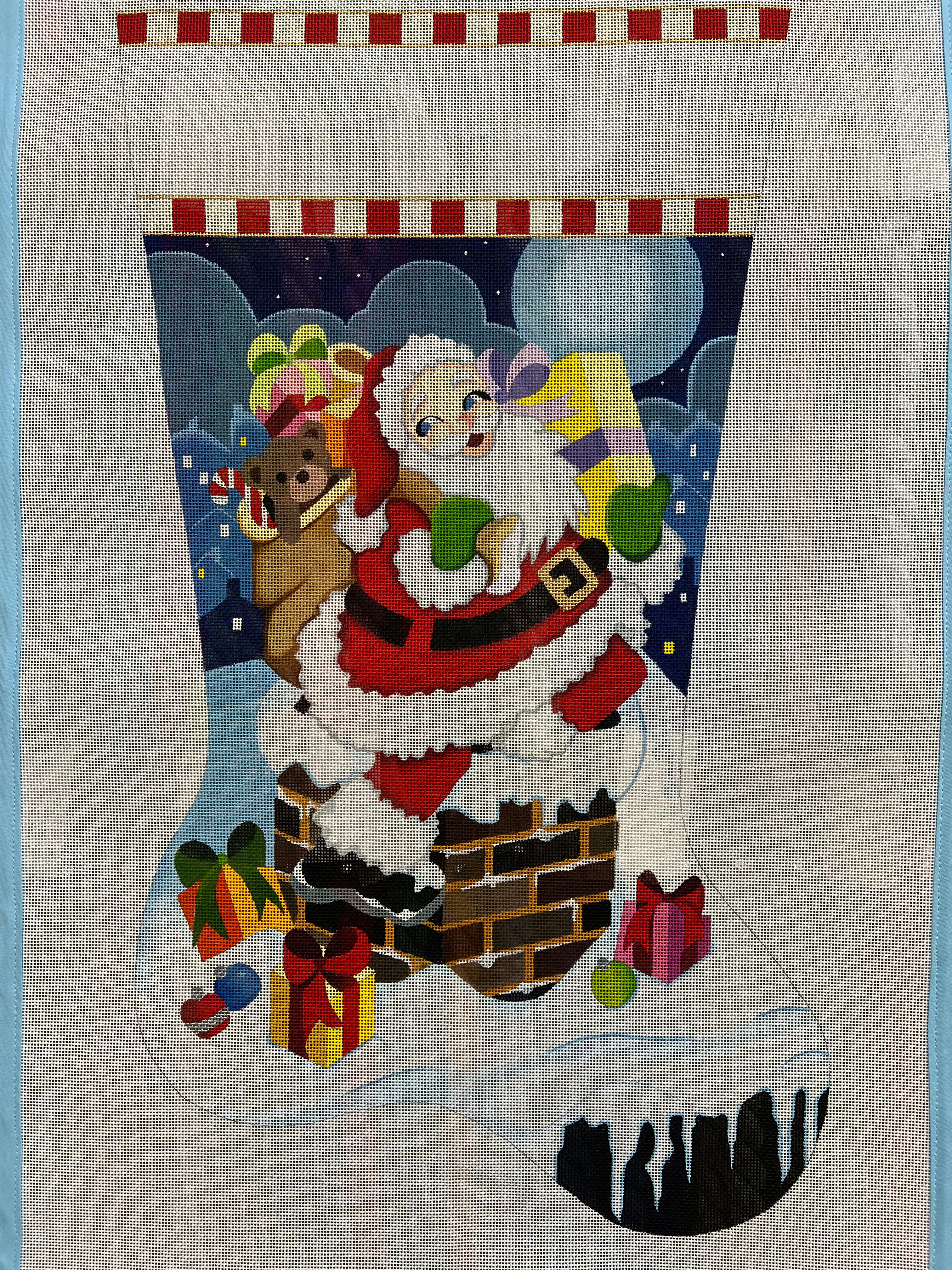 Rooftop Santa Stocking