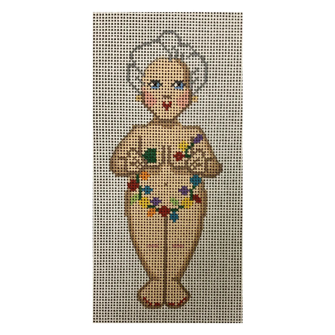 Mrs Claus with lights