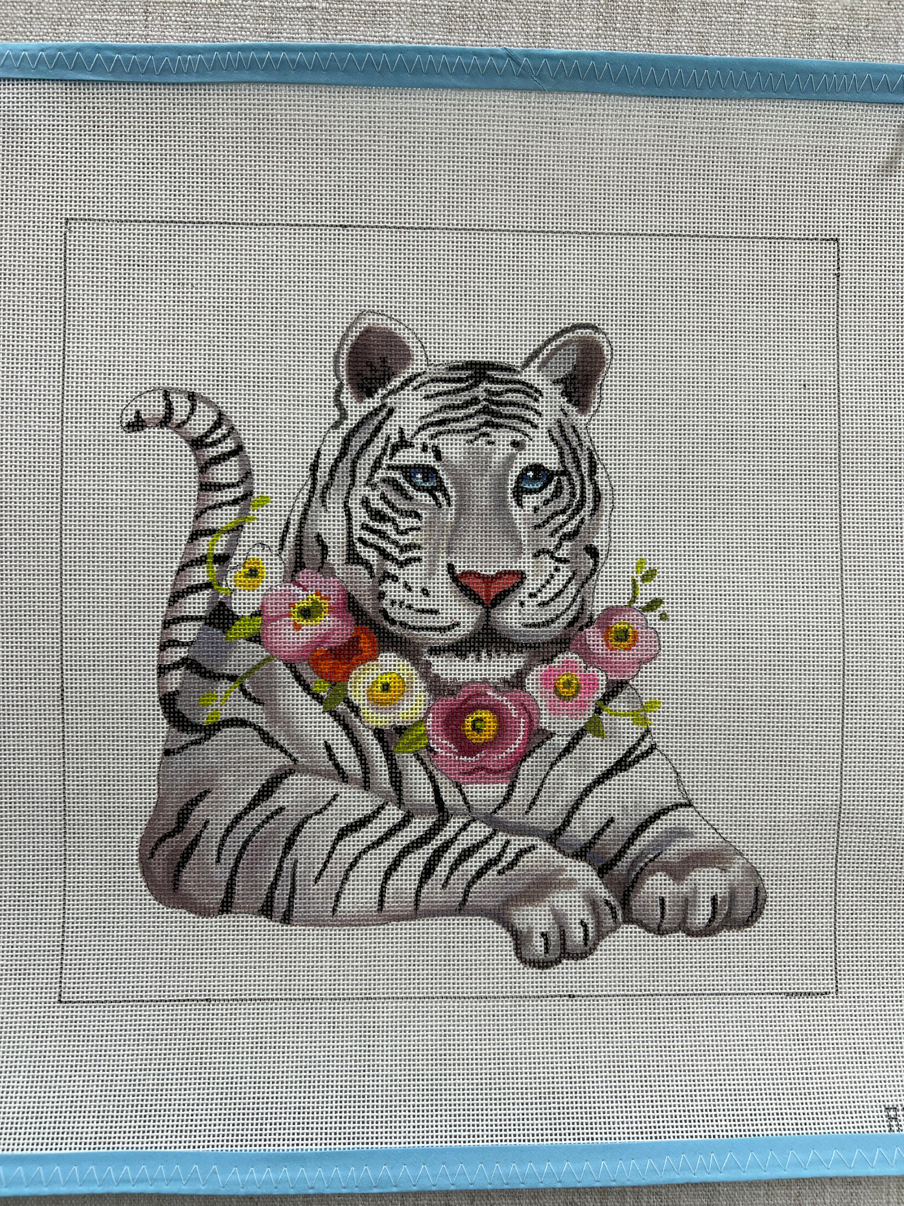 White Tiger w/Floral Collar
