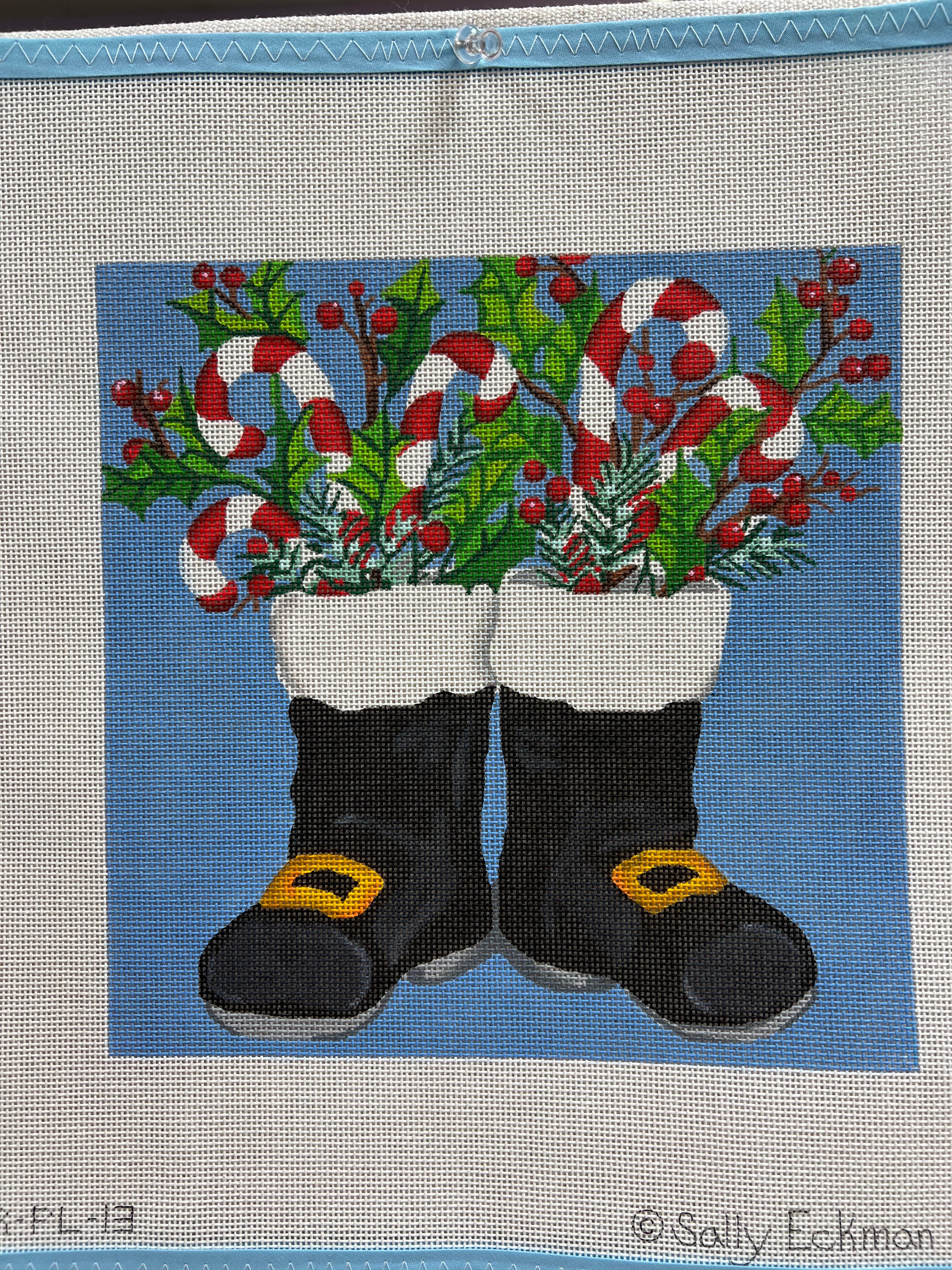 Santa's Boots w/Candy Canes