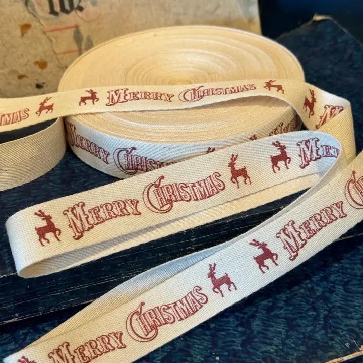Merry Christmas Deer Ribbon