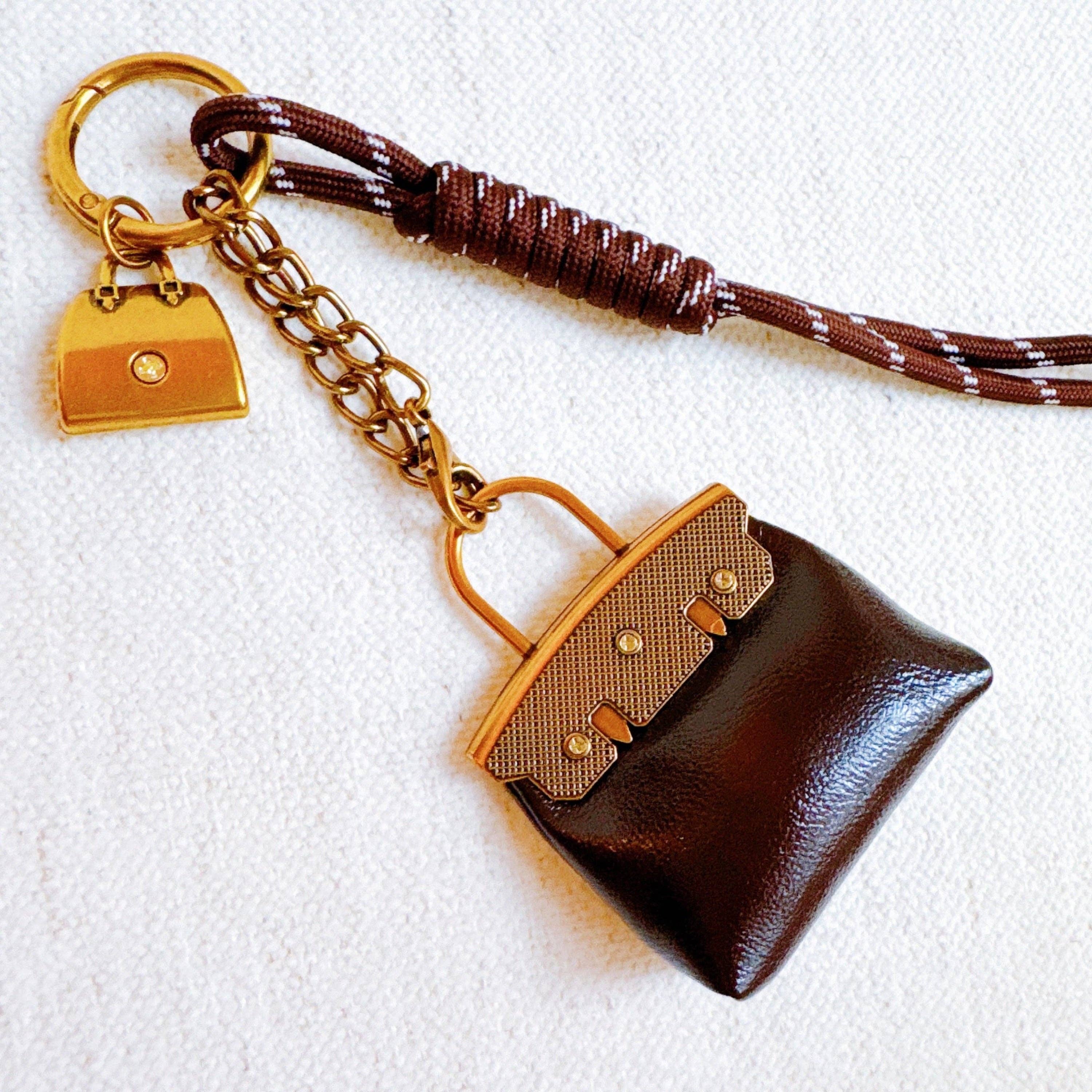 Sassy Luxe Purse Bag Charm: Brown