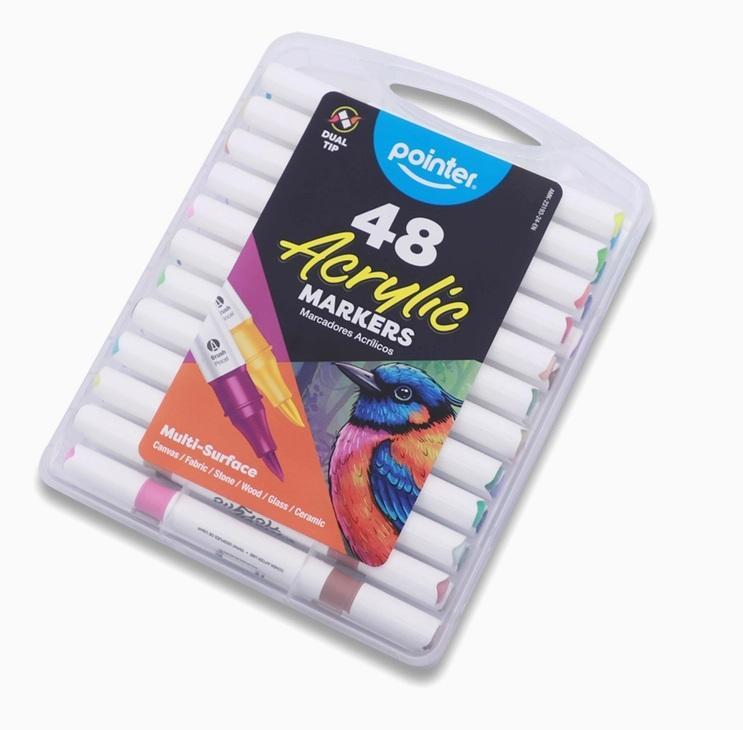 Acrylic Dual-Tip Brush Markers