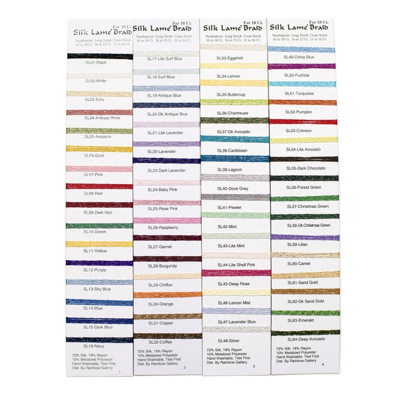 Petite Silk Lame` Braid SP001 - SP099