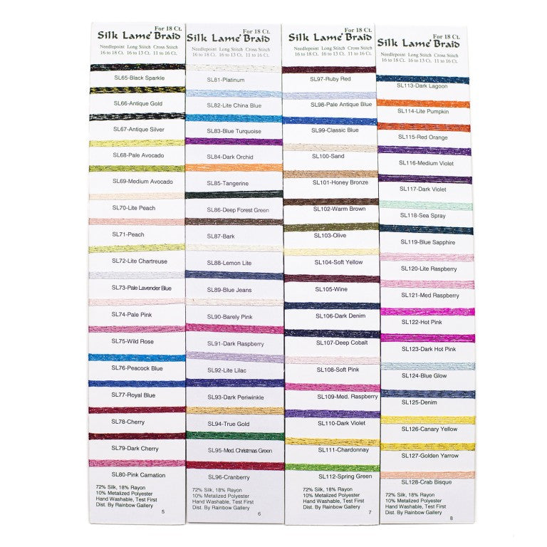 Petite Silk Lame' Braid SP100 - SP199