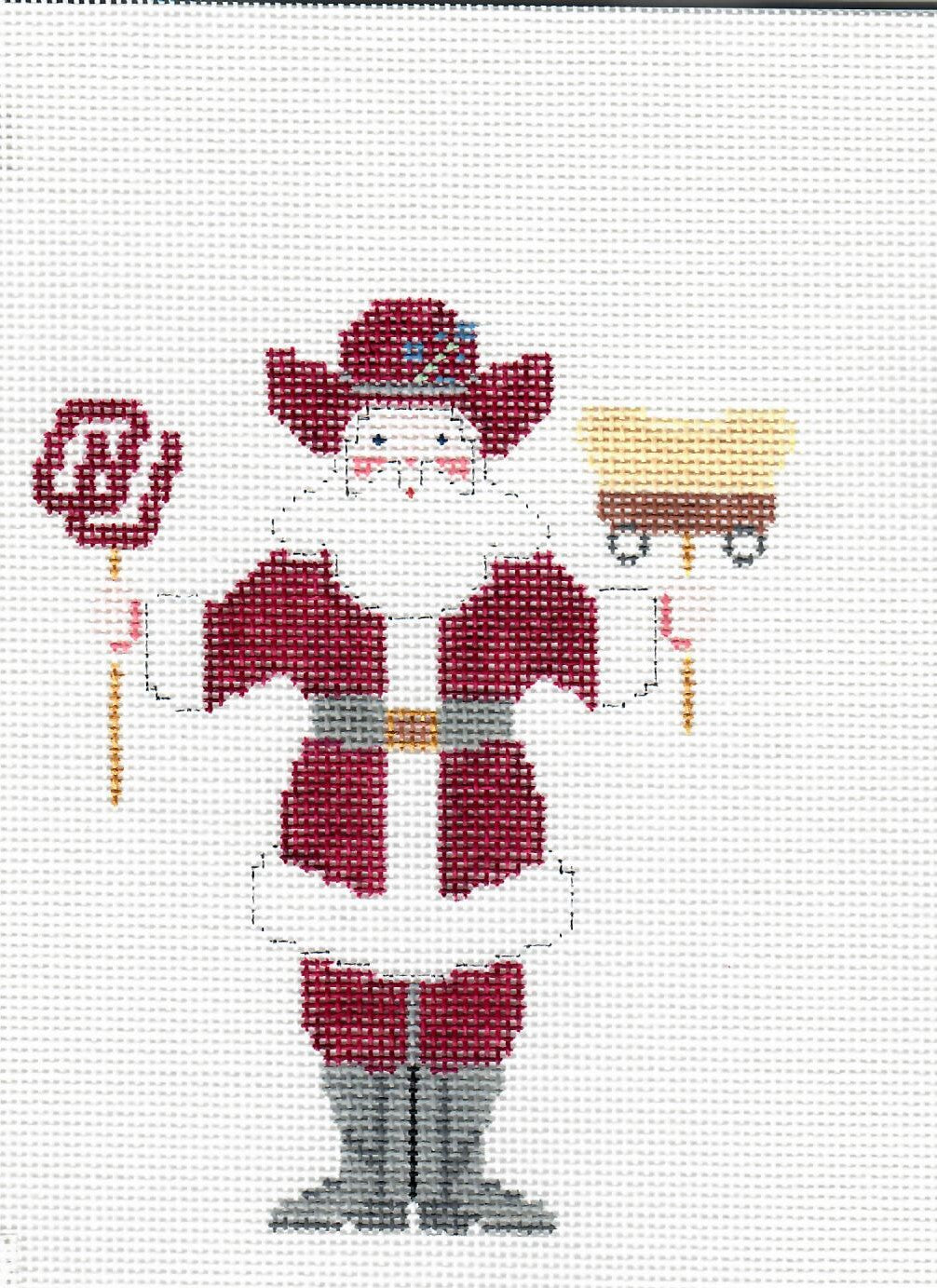 Oklahoma University Santa w/Cowboy Hat