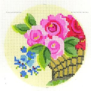 Victorian Rose Basket Round