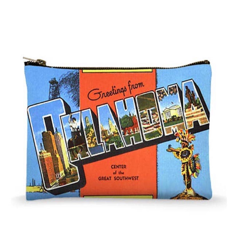Zippered Pouch - Greetings from Oklahoma