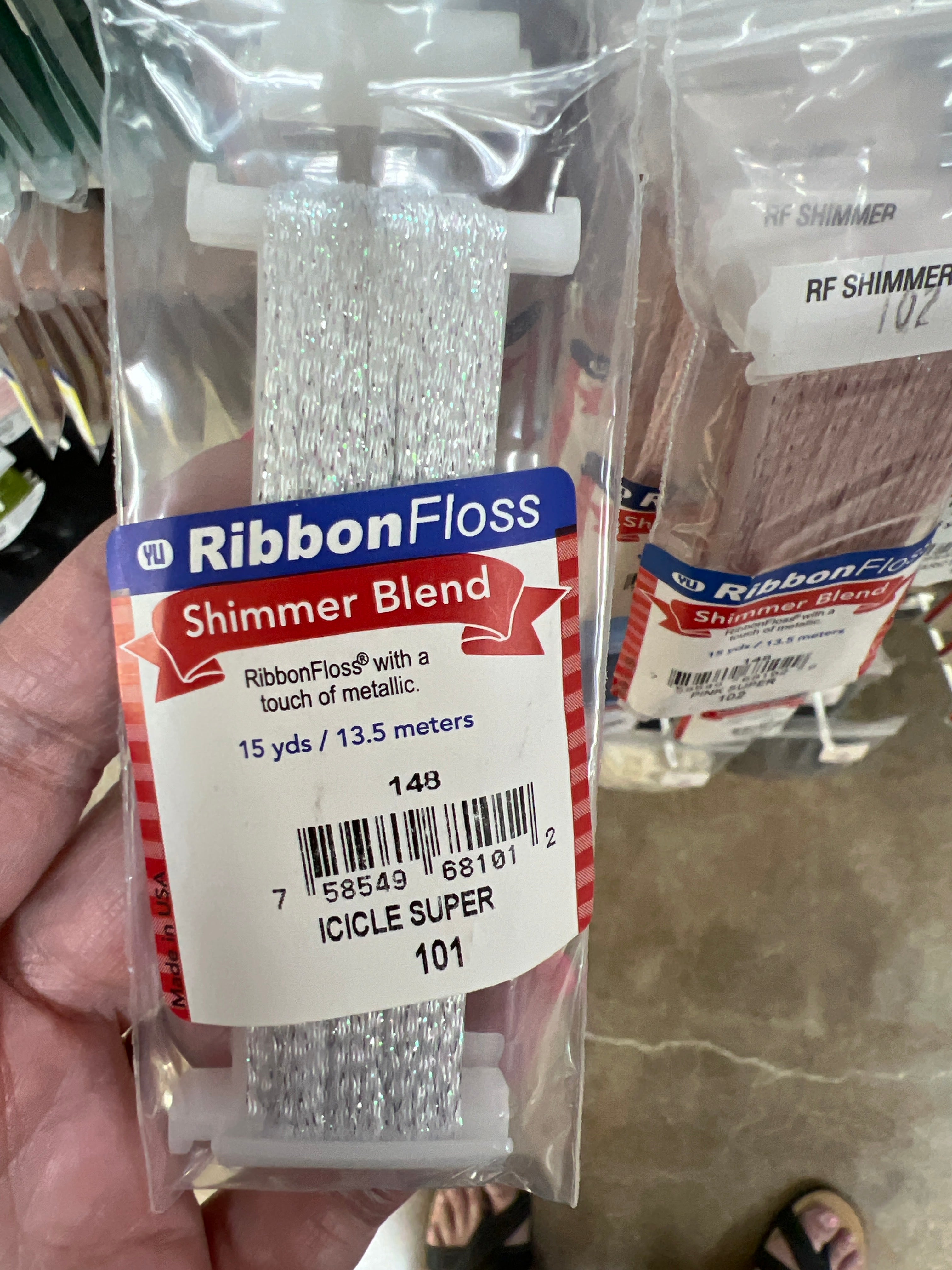Ribbon Floss Shimmer 148-101 Icicle Super