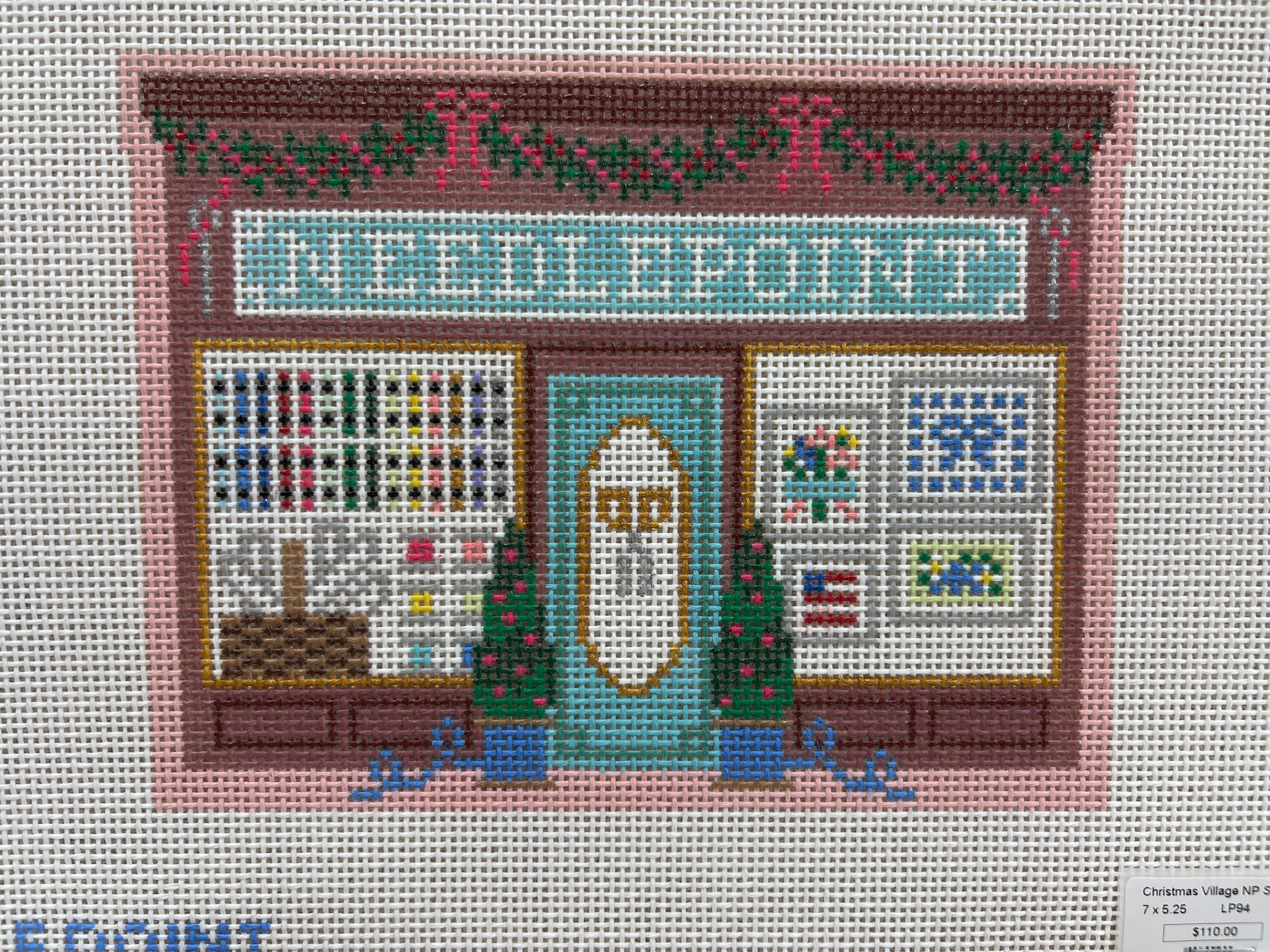 Christmas Village Needlepoint Shop