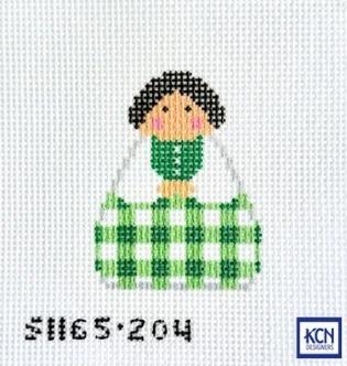 Green Gingham Angel
