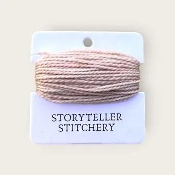 Hand-dyed embroidery thread spool, blush beige