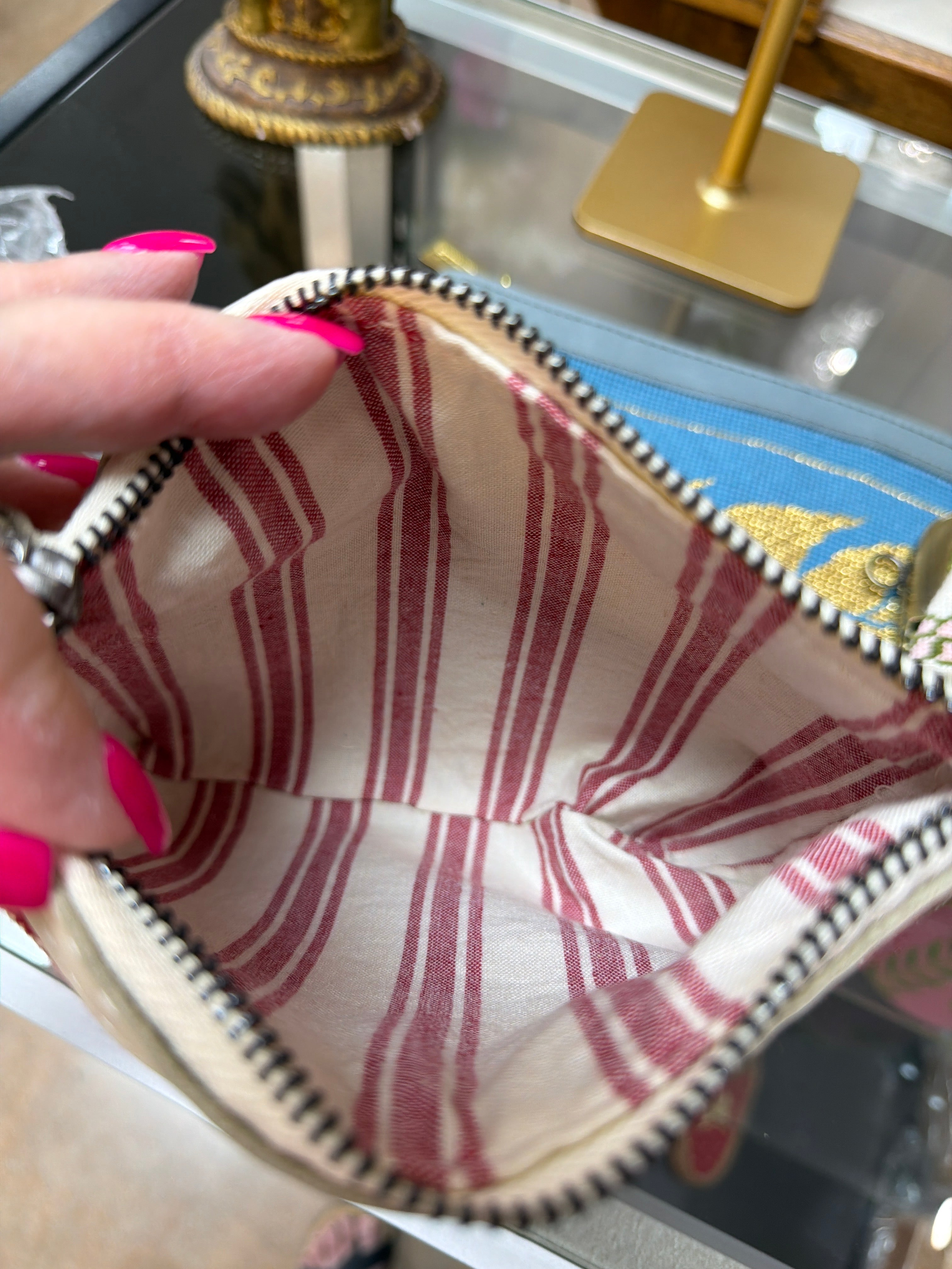 Red & White Pouch