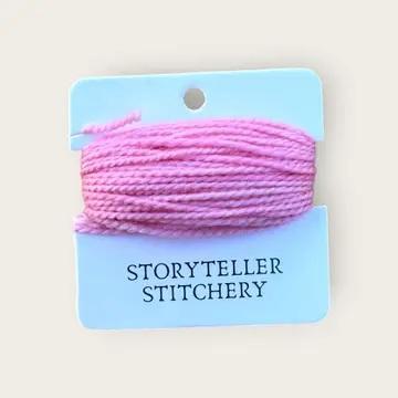 Hand-dyed embroidery thread spool, bright pink
