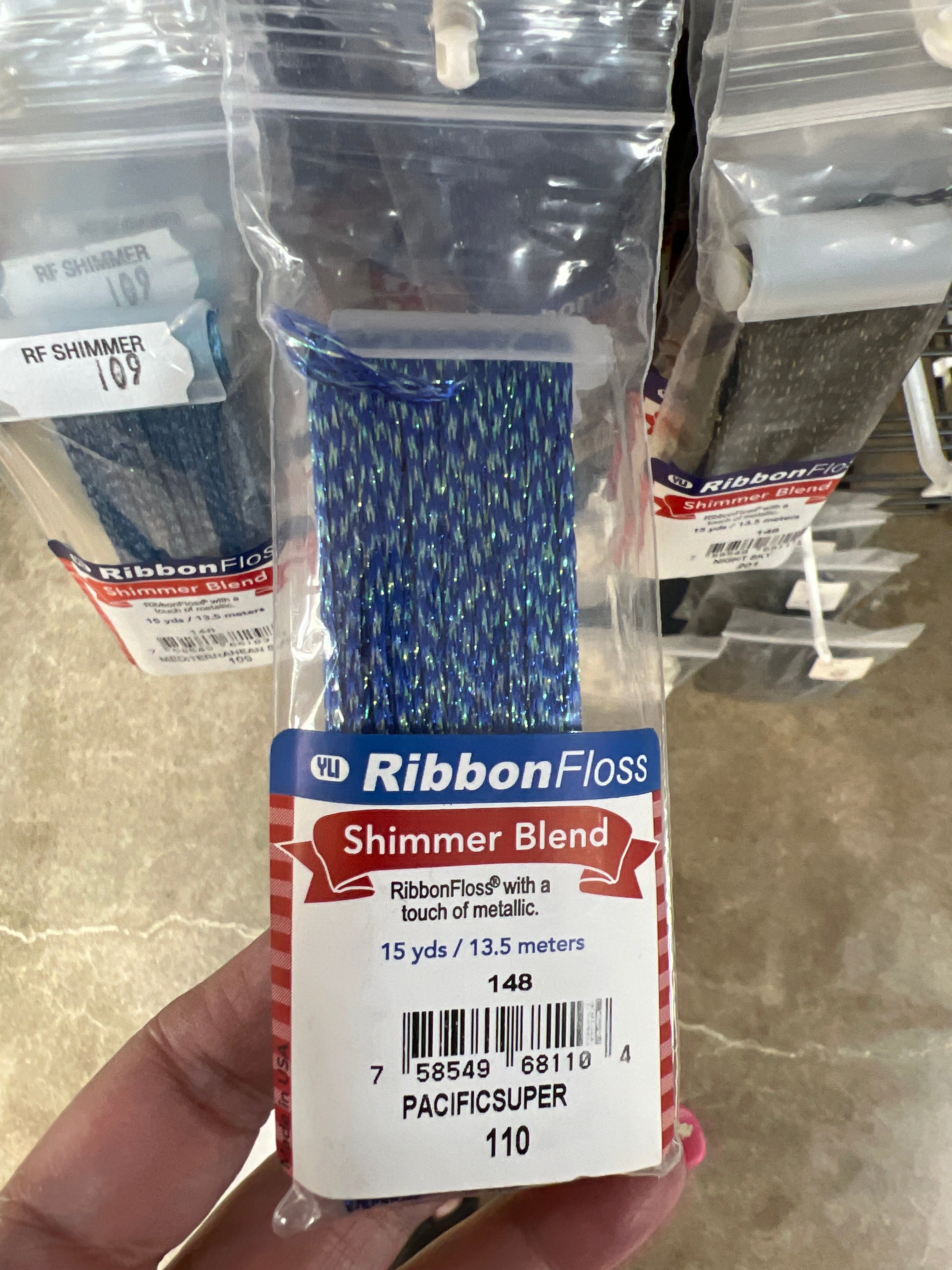 Ribbon Floss Shimmer 148-110 Pacific Super