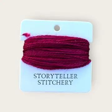 Hand-dyed embroidery thread spool, rich magenta pink, tightly wound