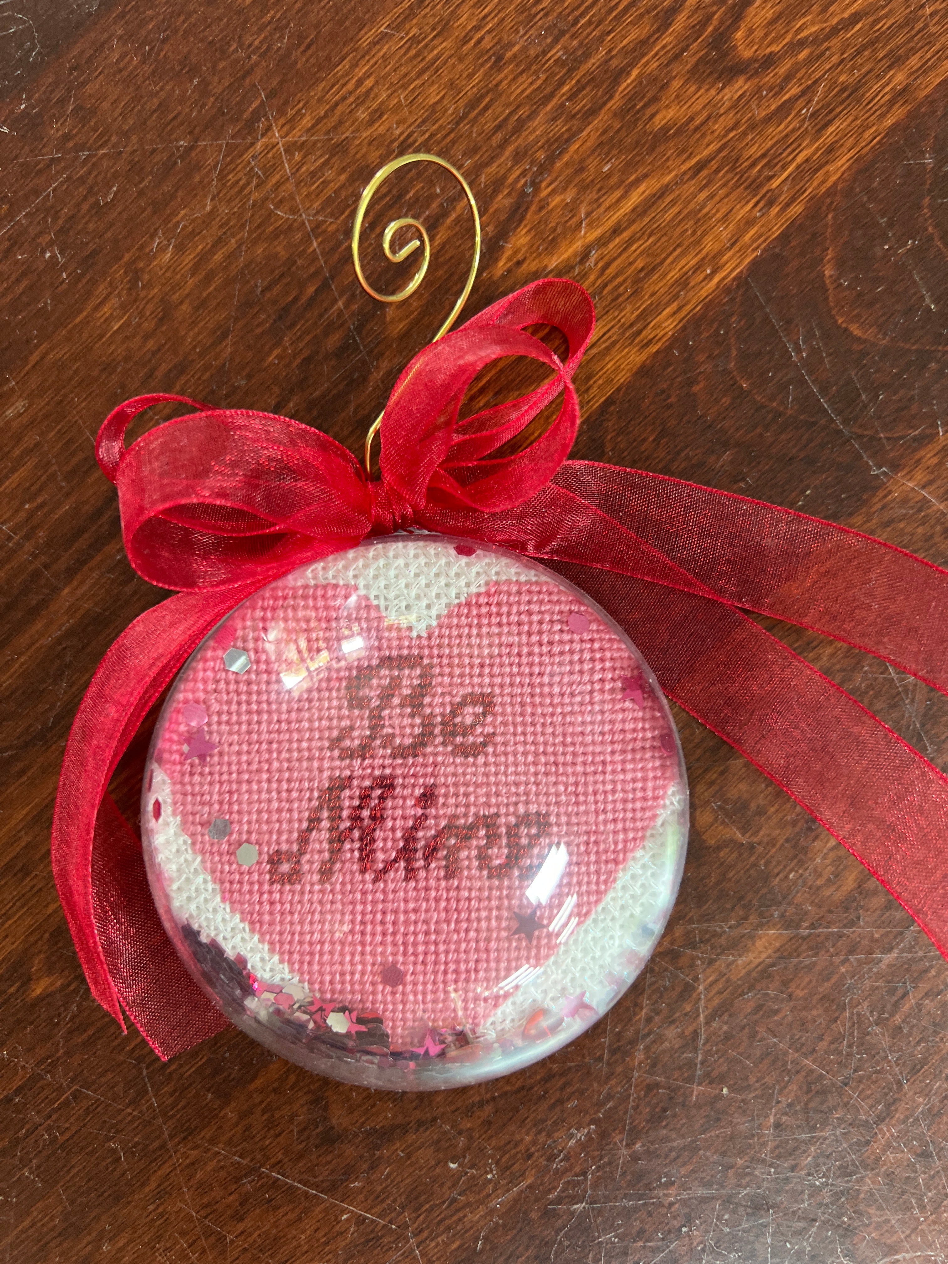 Finish a Snowglobe Ornament