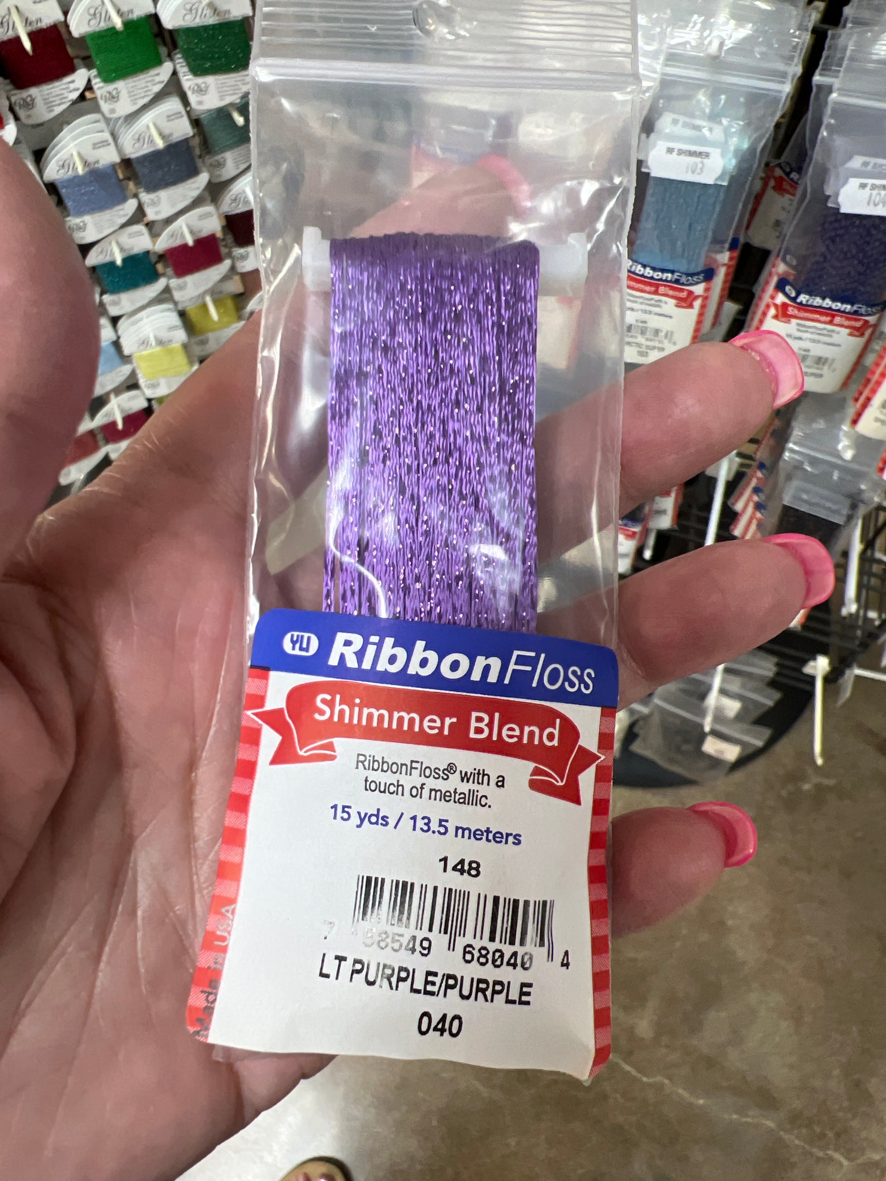 Ribbon Floss Shimmer 148-040 Light Purple / Purple